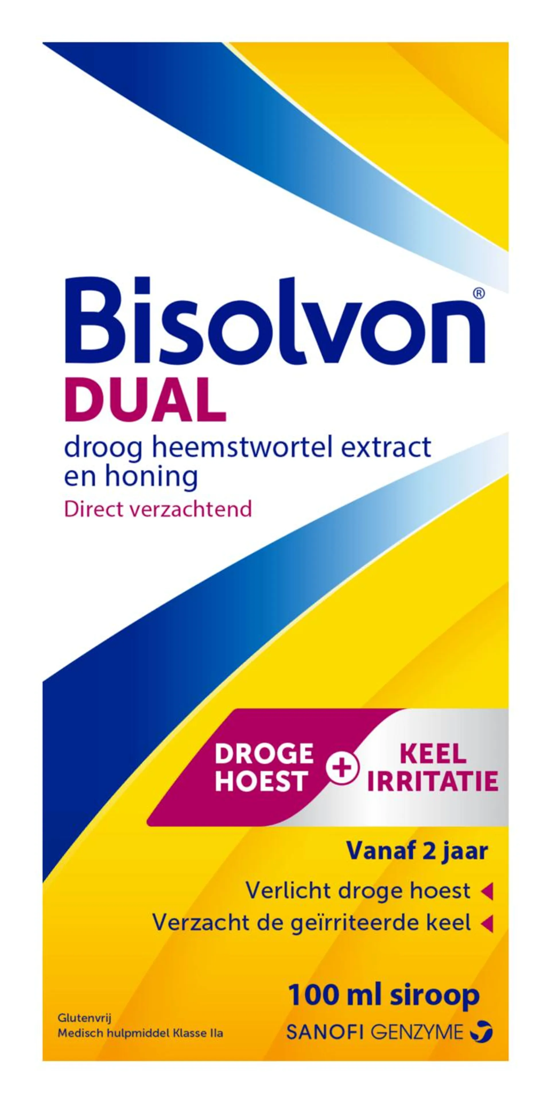 Bisolvon Dual droge hoest/keelirritatie siroop 100 milliliter