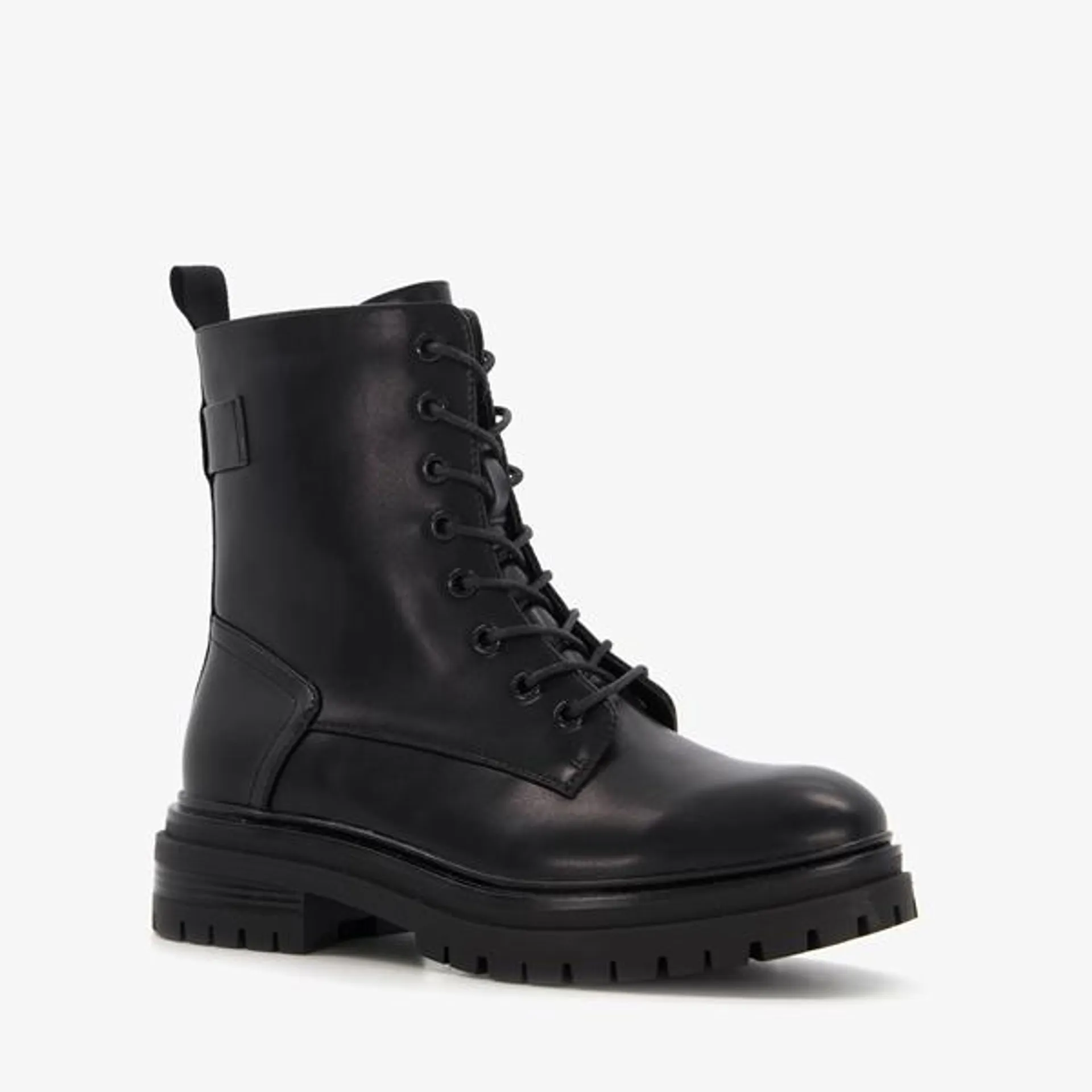 Blue Box dames veterboots zwart