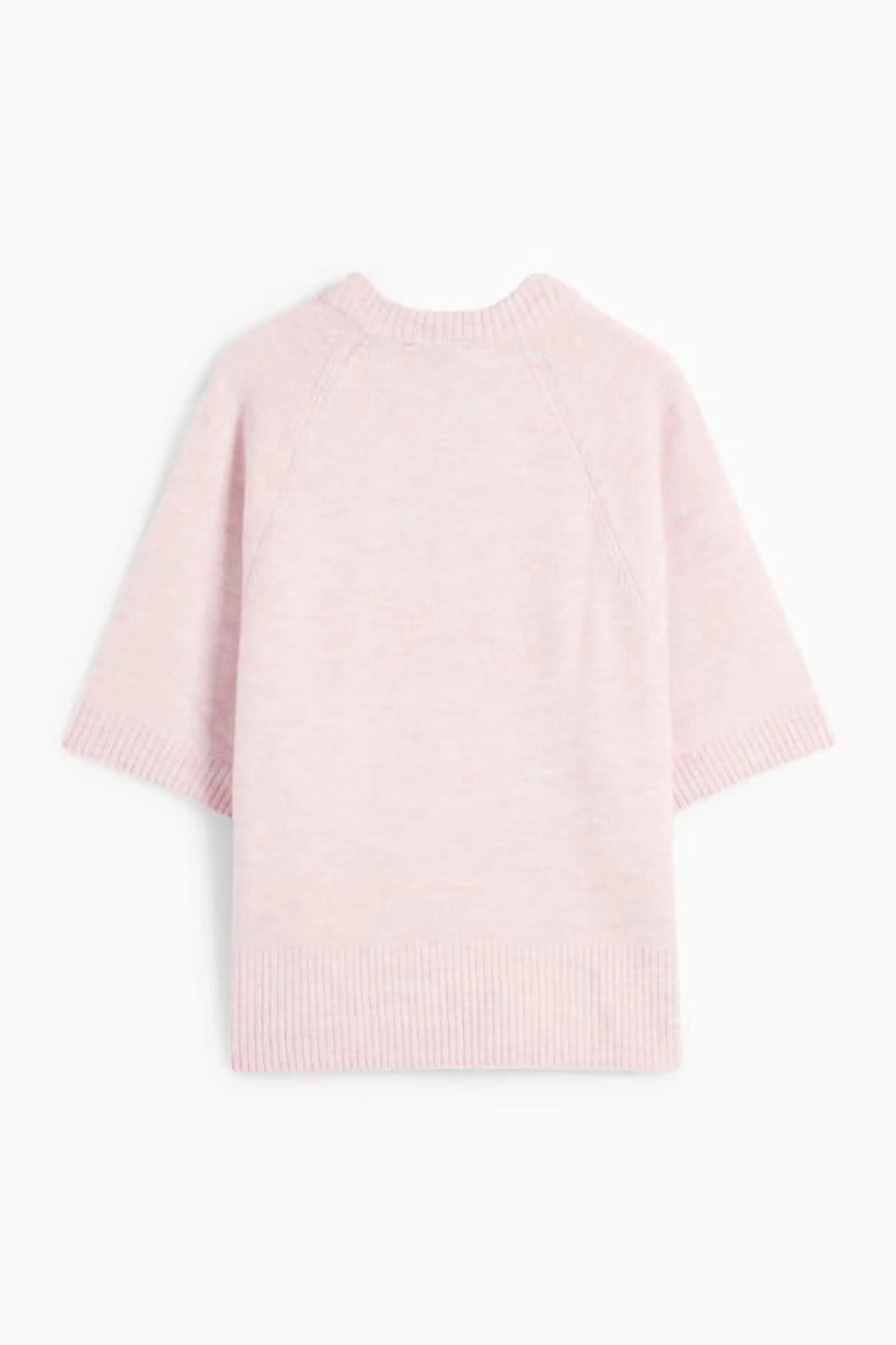 Knitted jumper - short sleeve