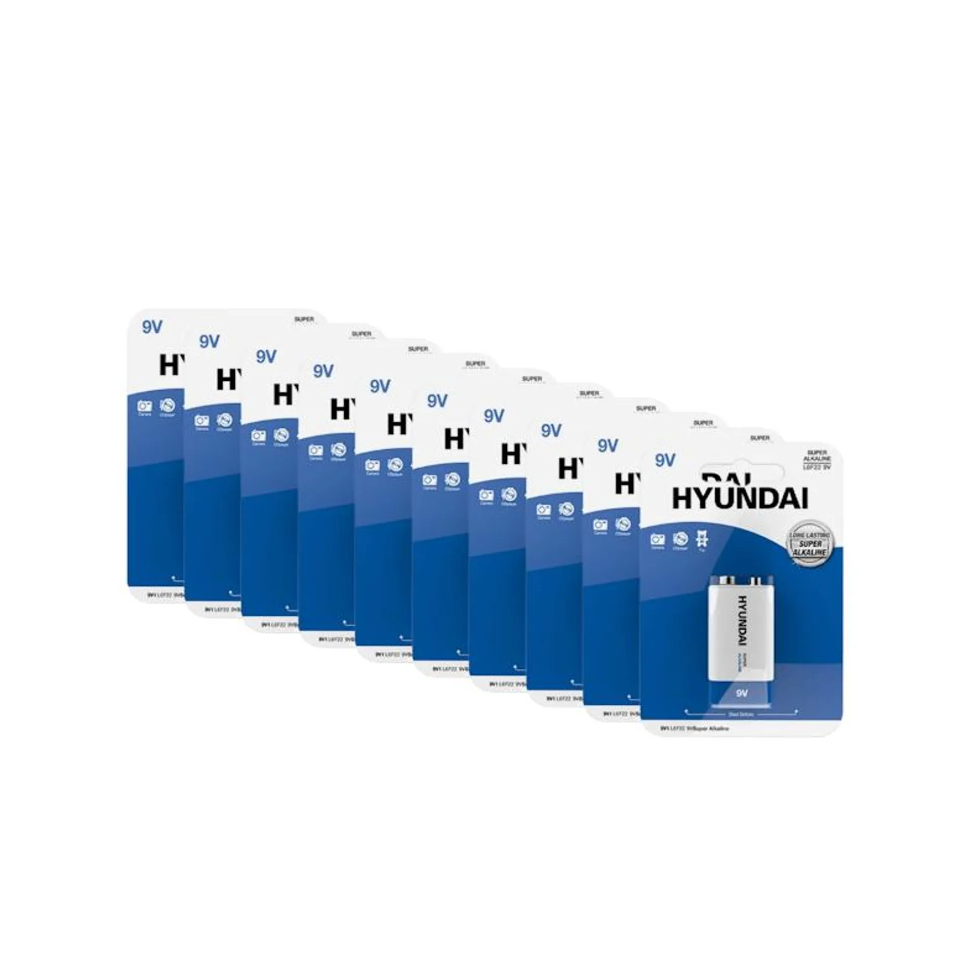 Hyundai Batteries - Super Alkaline 9V batterijen - 10 stuks