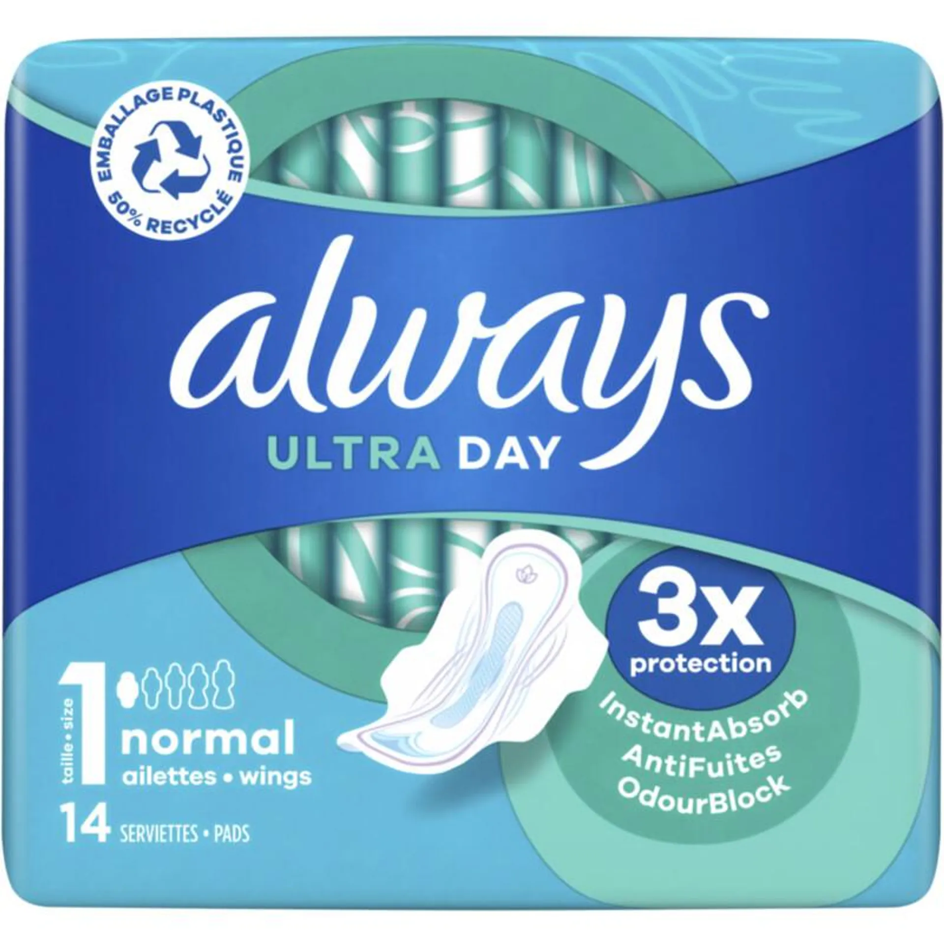 Always Ultra day normal wings maandverband