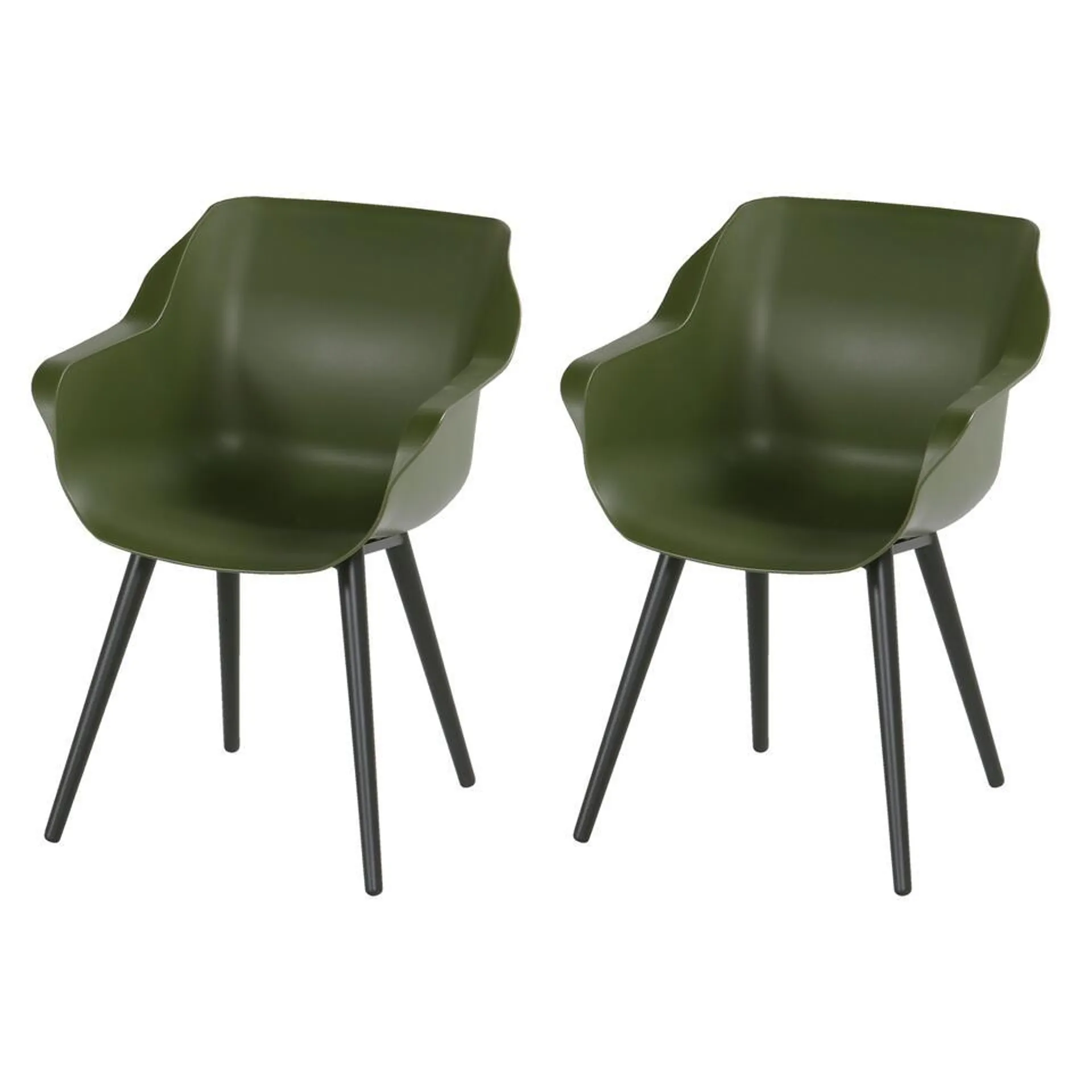 Hartman Sophie Studio dining armstoel - Moss green - Set van 2