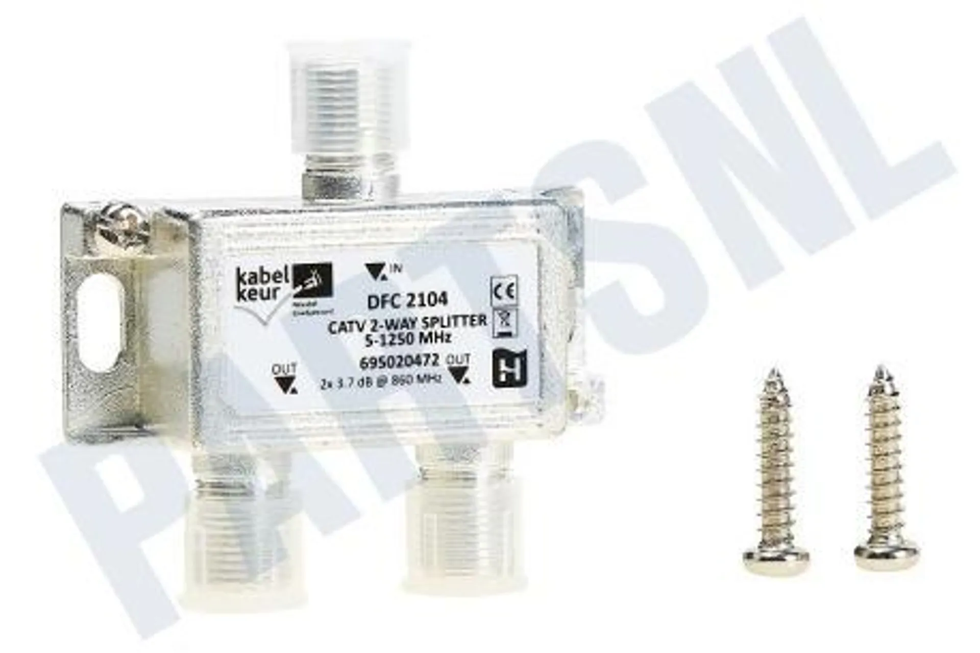 DFC 2104 Coax Splitter F-Connector Contra Female - 2x F-Connector Contra Female