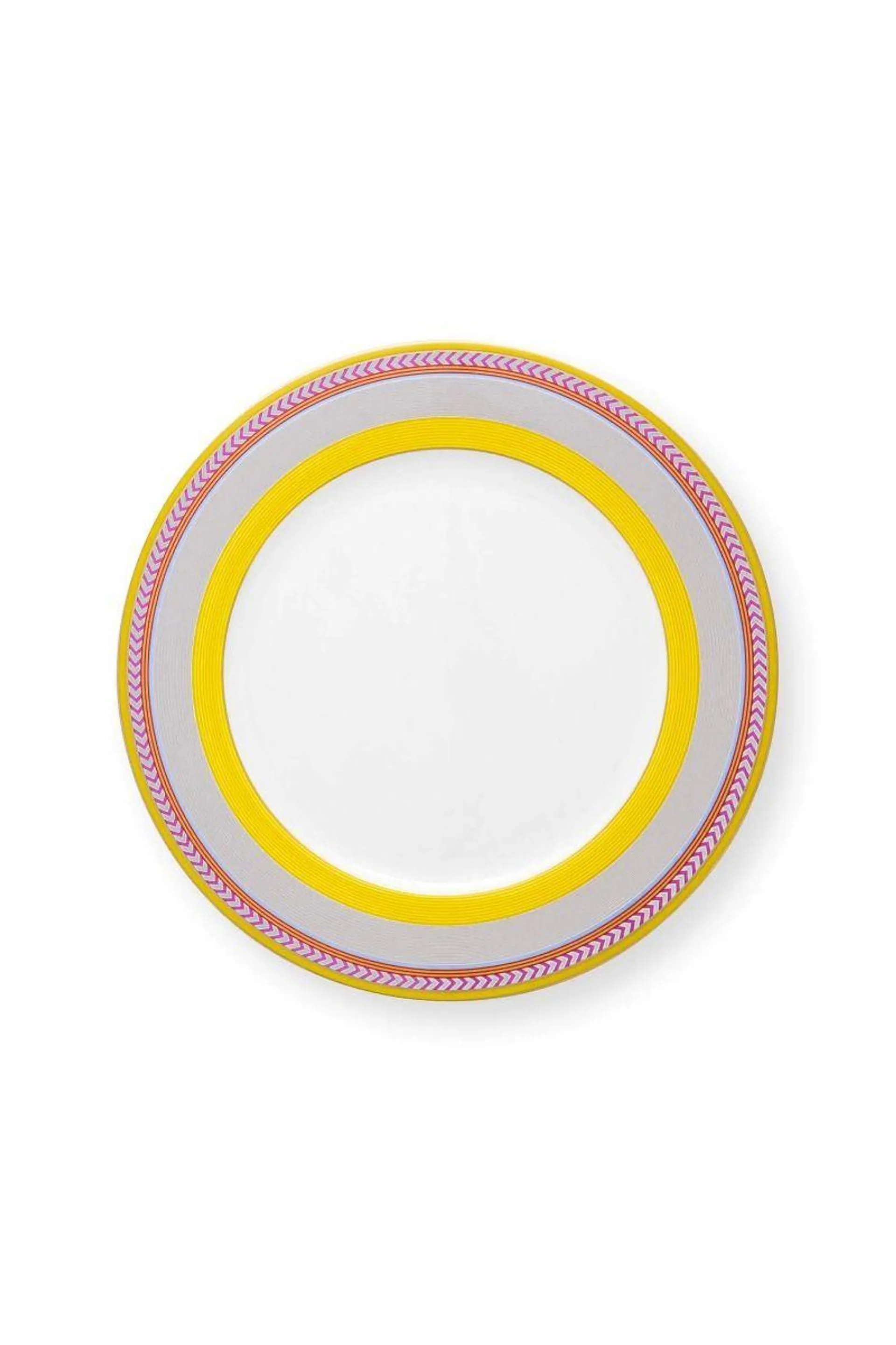 Pip Chique Stripes Dinerbord Geel 28cm