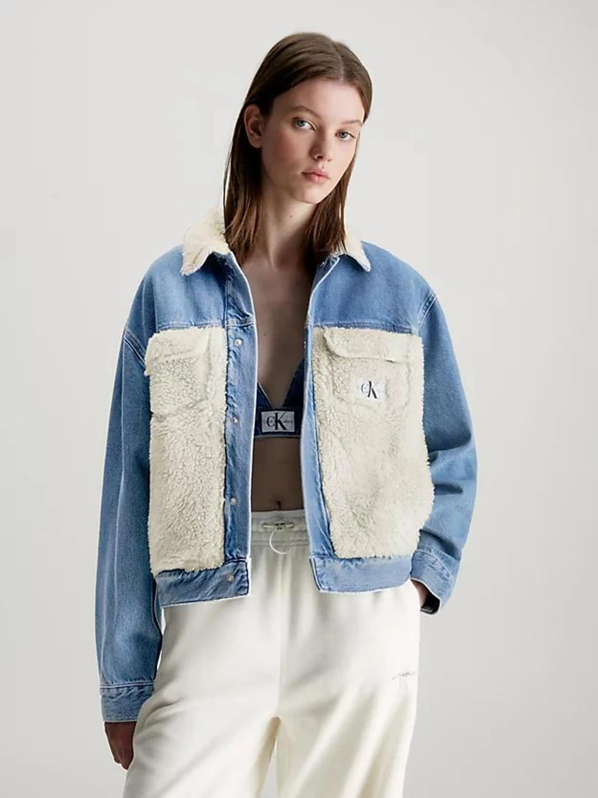 Unisex sherpa denimjack