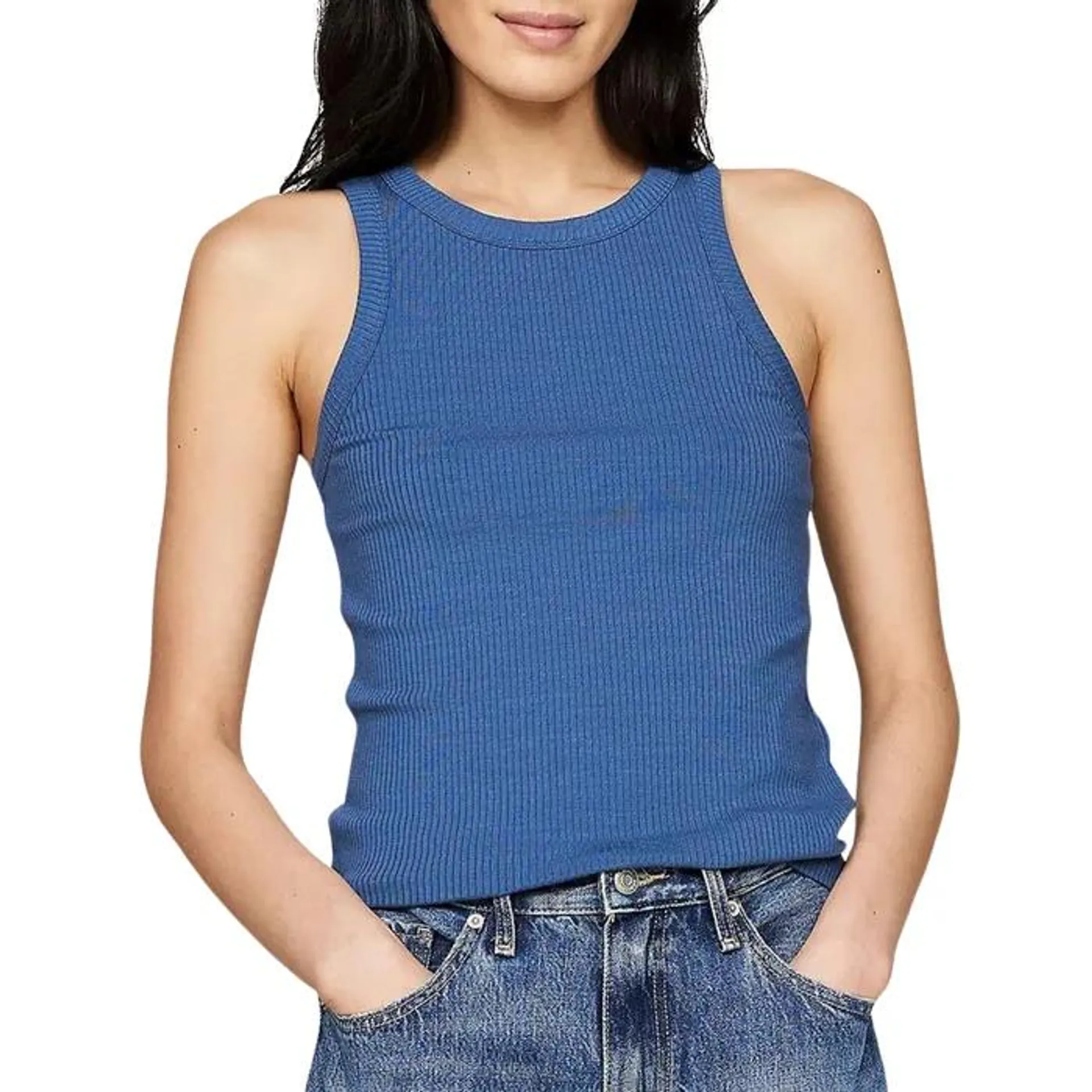 Slim 5X2 Rib Tanktop Dames