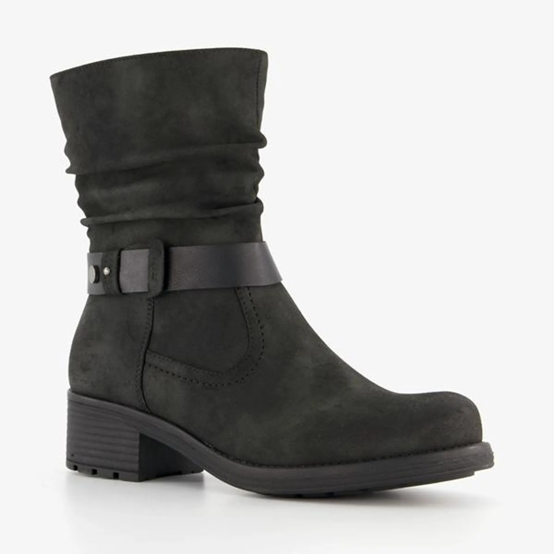 Blue Box dames boots met lage hak zwart