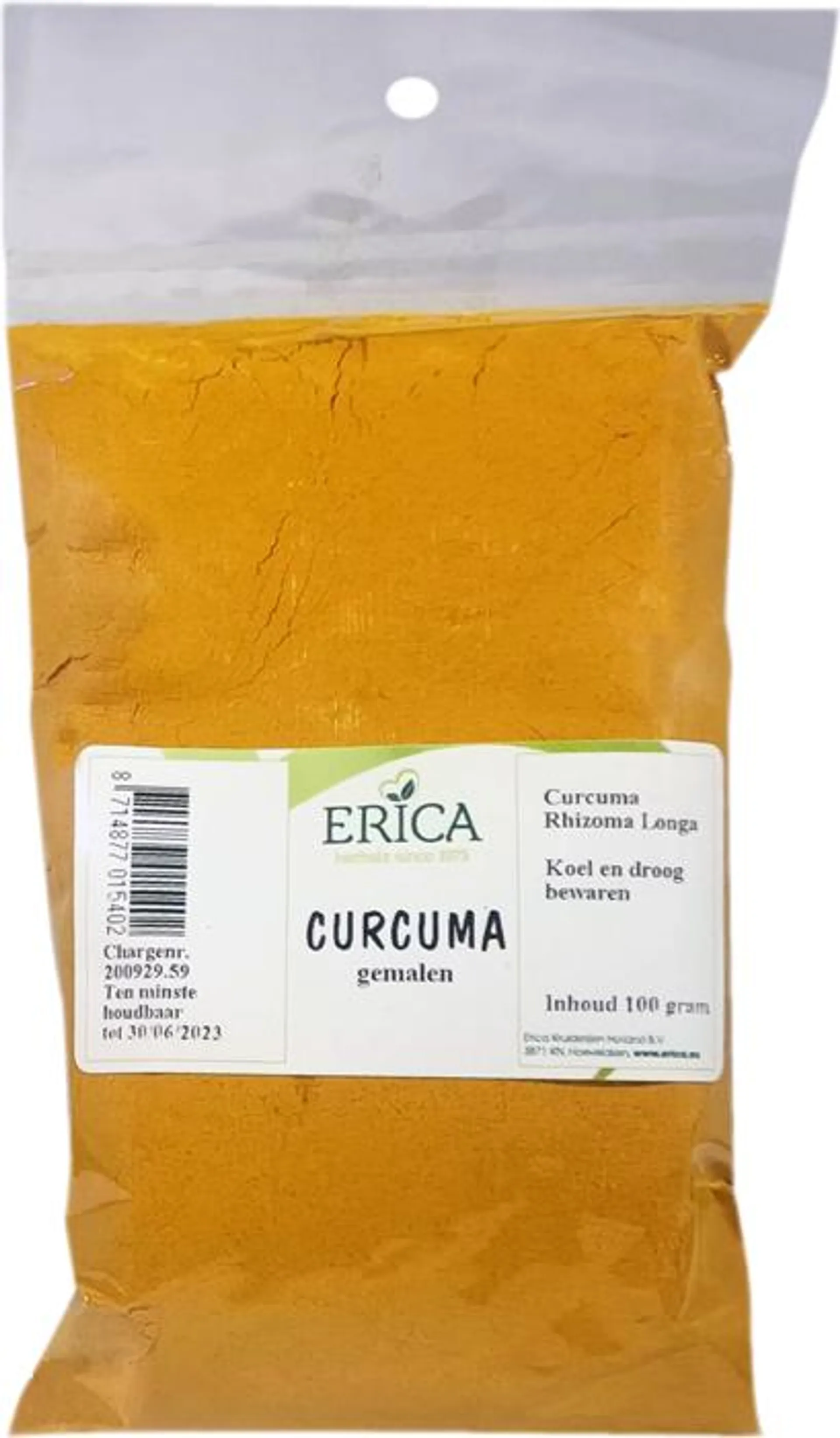 CURCUMA POEDER (GEELWORTEL) 100 G