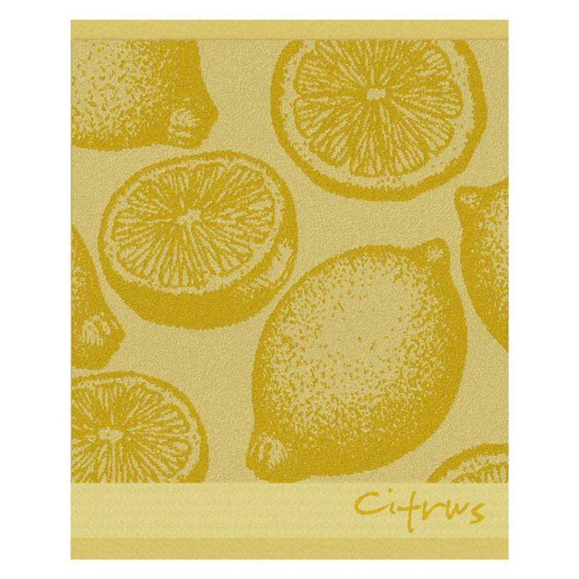 DDDDD Keukendoek Citrus 50x55cm - yellow - set van 6