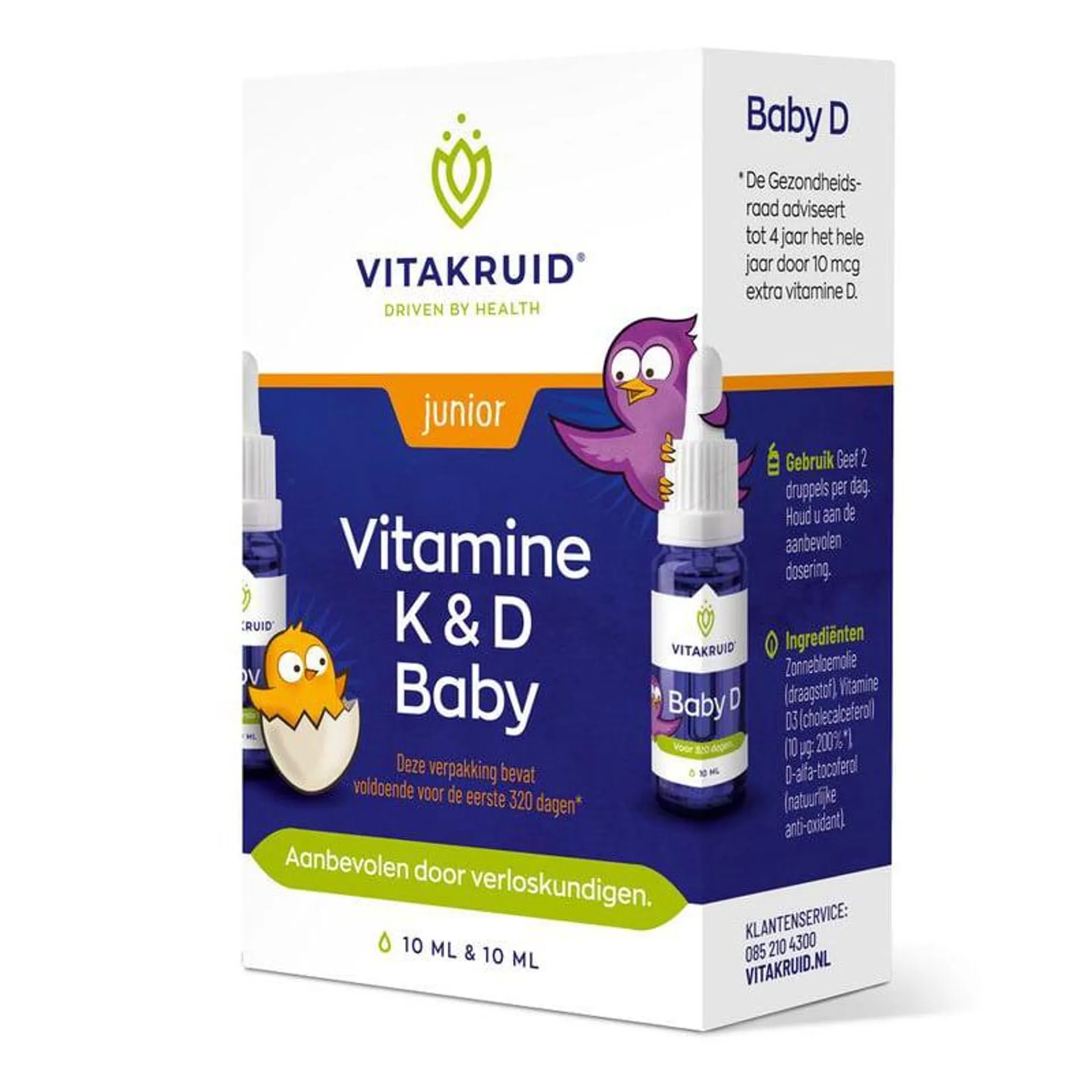 Vitamine K & D Baby druppels 10 ml