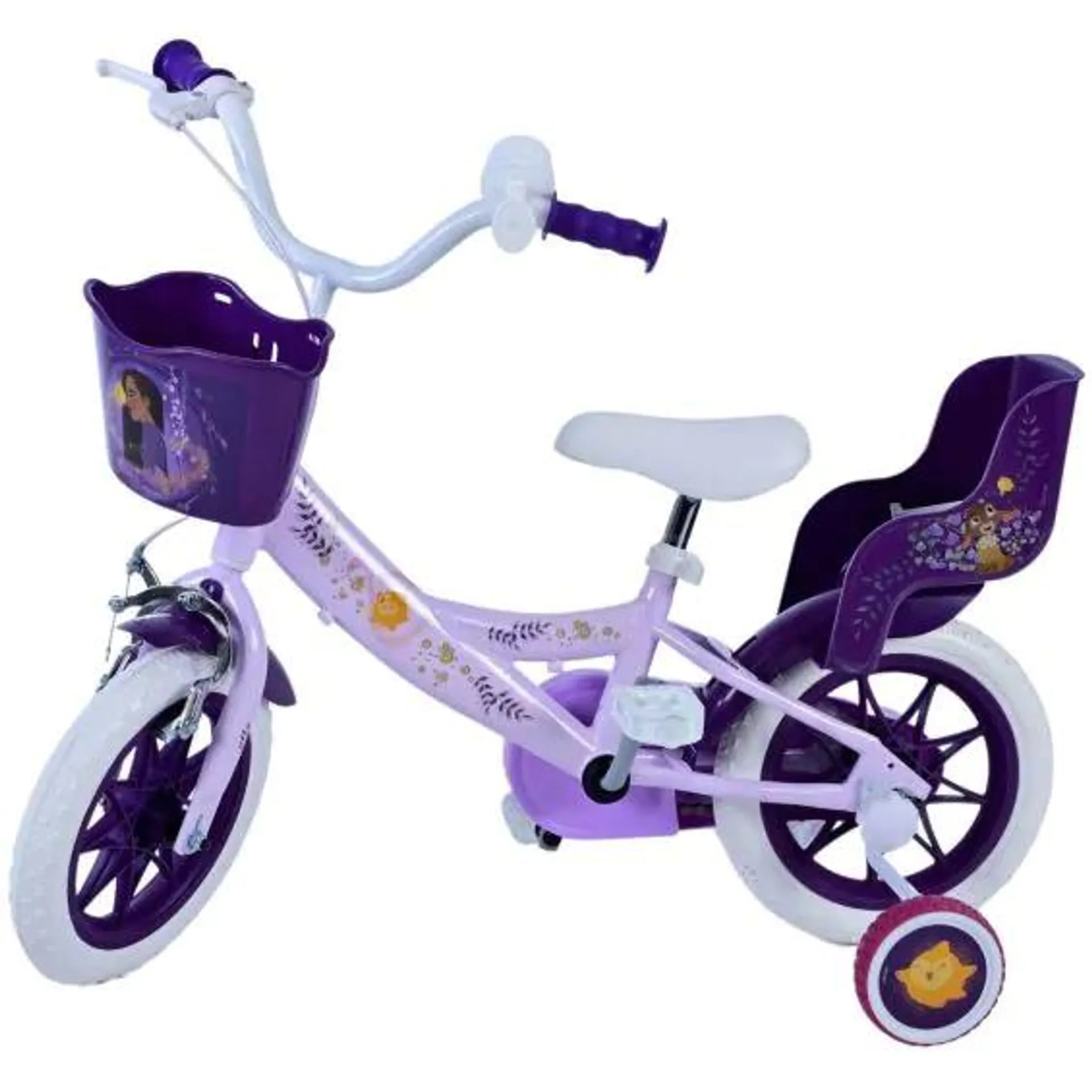 Disney wish kinderfiets meisjes 12 inch paars