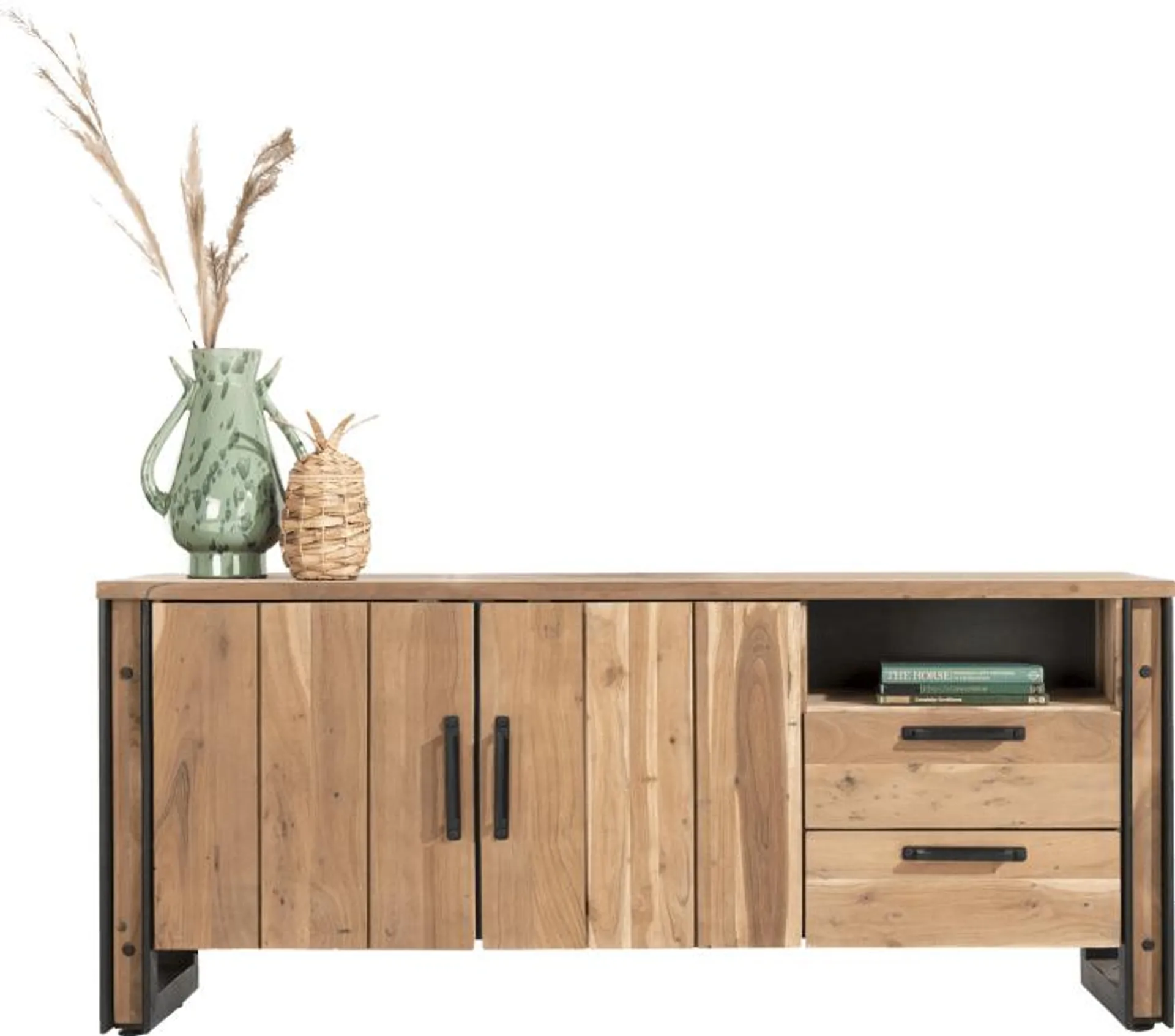 dressoir 190 cm - 2-deuren + 2-laden + 1-niche