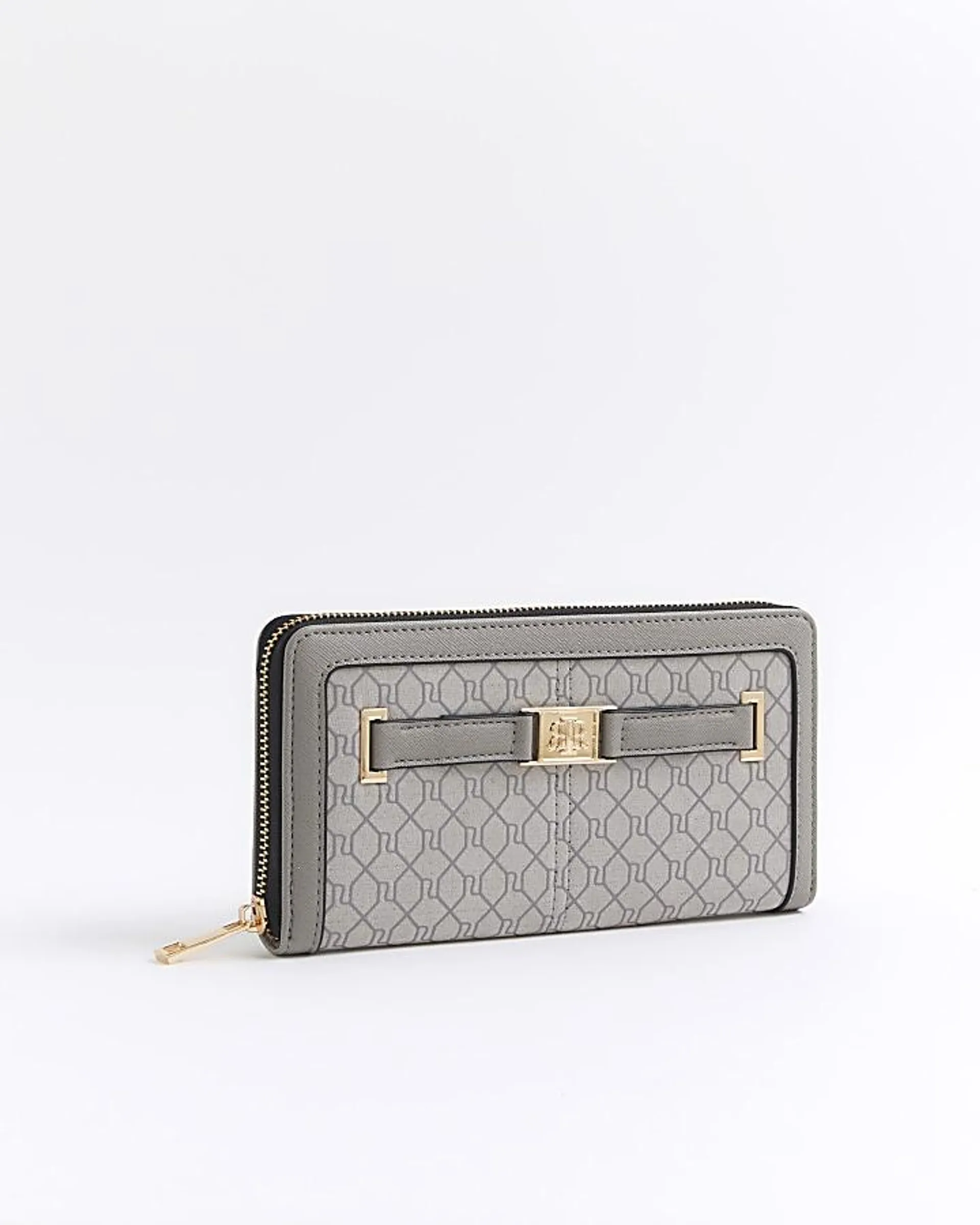 Grey RI monogram purse