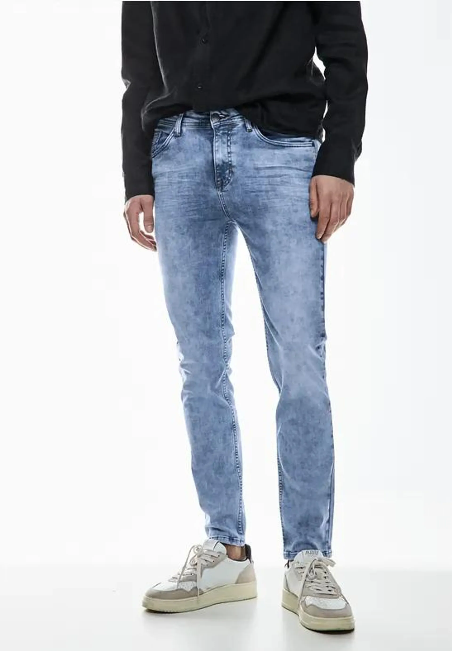 Slim Fit bleached jeans