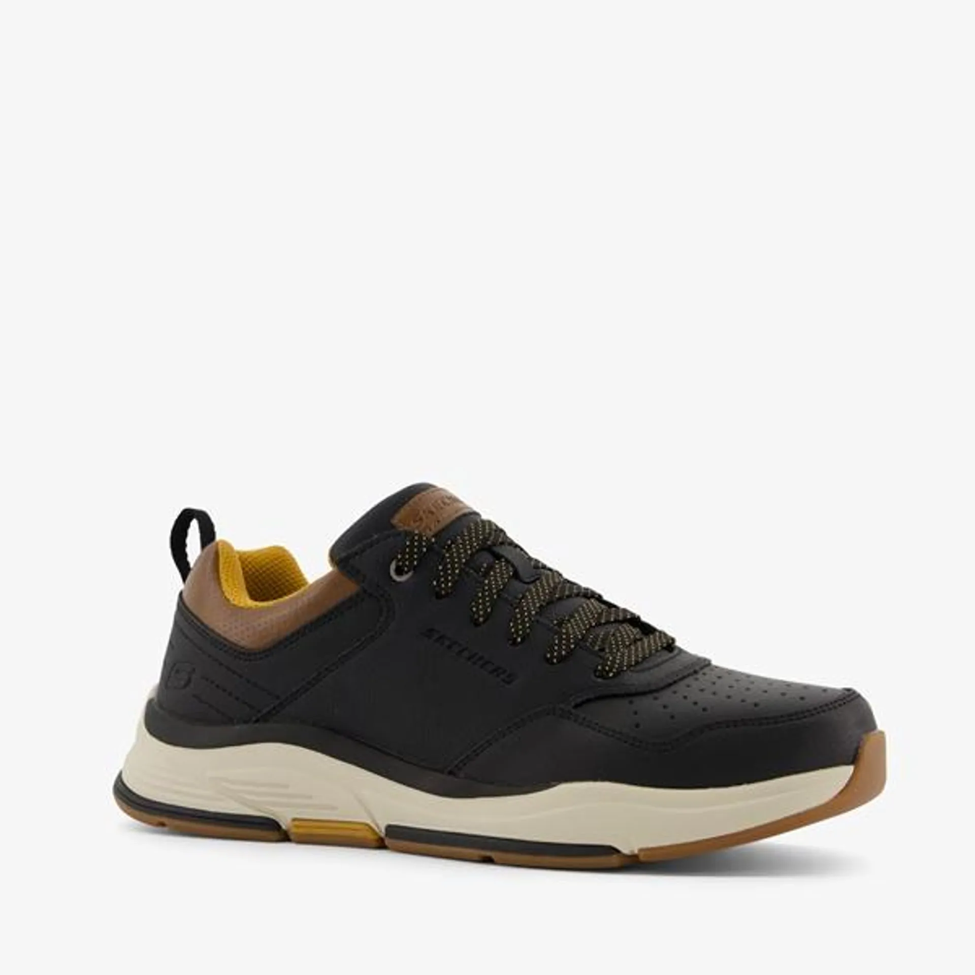 Skechers Treno leren heren sneakers zwart