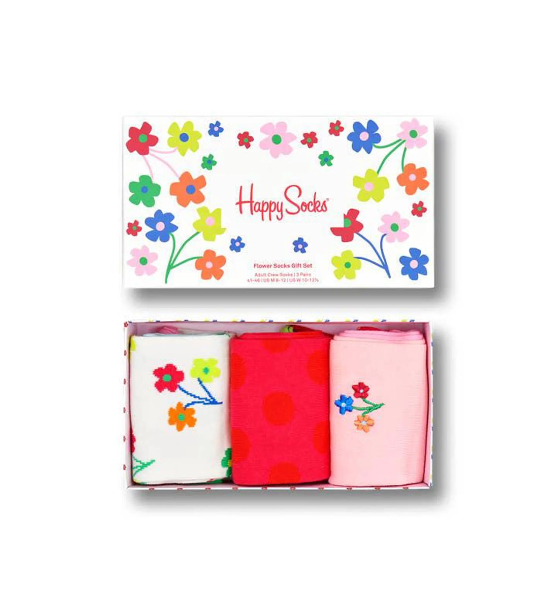 3-Pack Flower Socks Gift Set