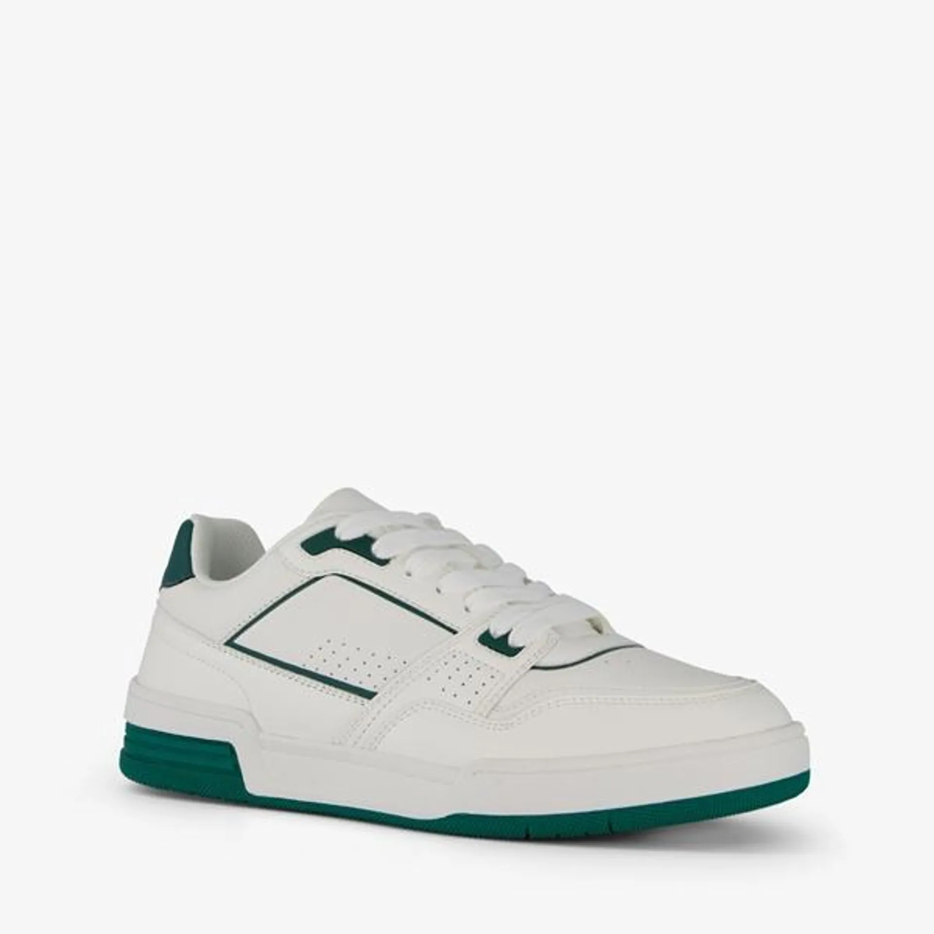 Blue Box heren sneakers wit groen