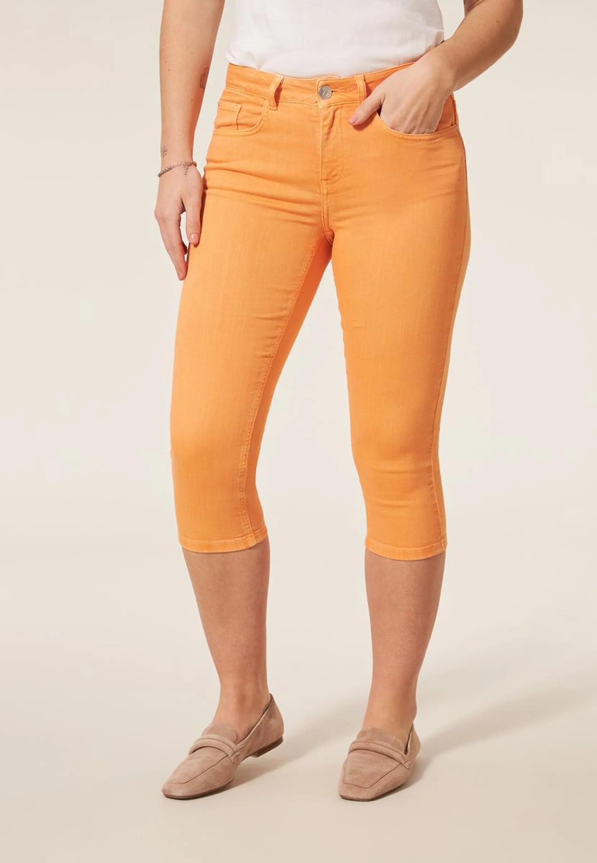 Jeans capri oranje