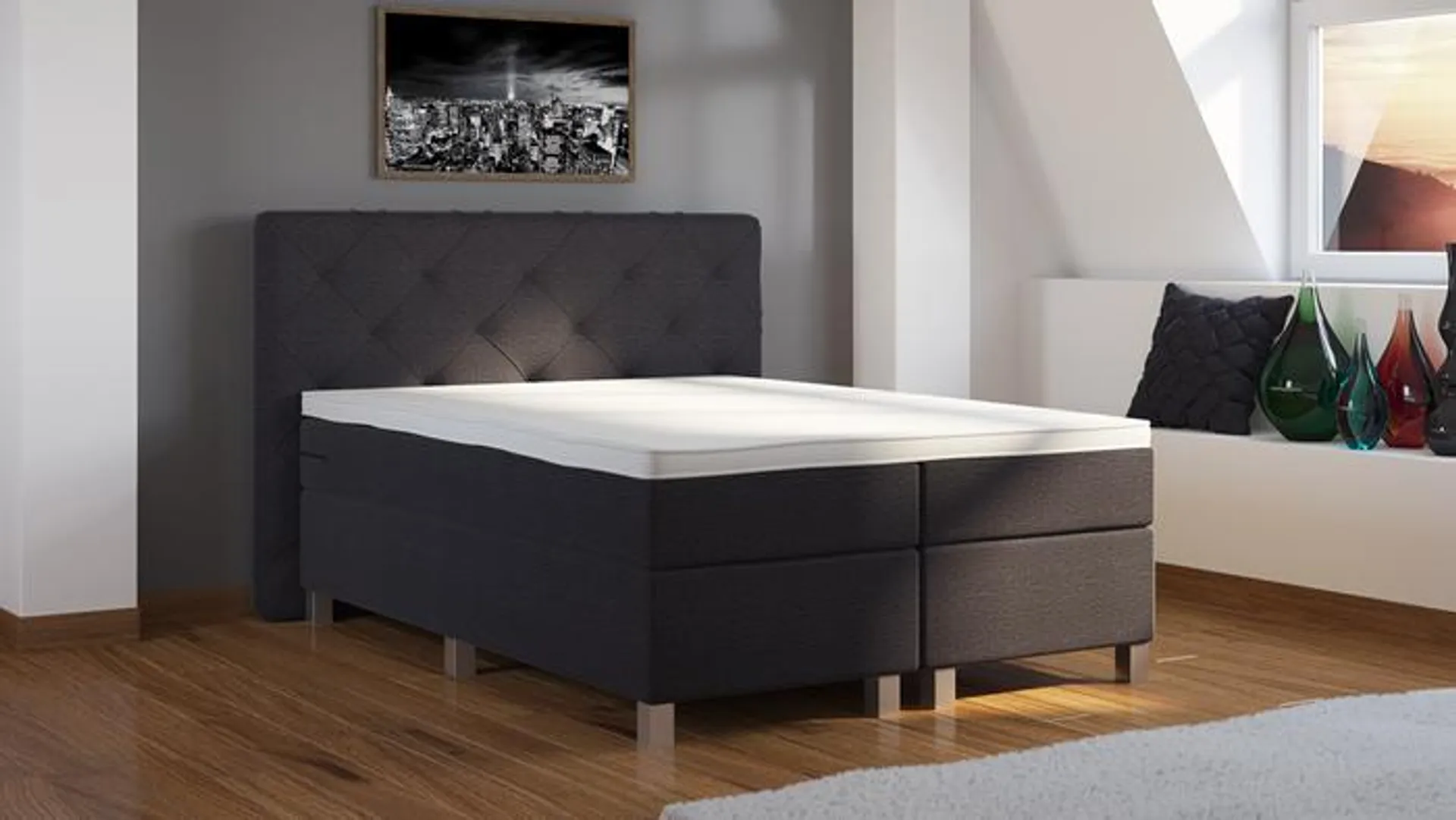 Boxspring Magnifique Stof Compleet Vlak