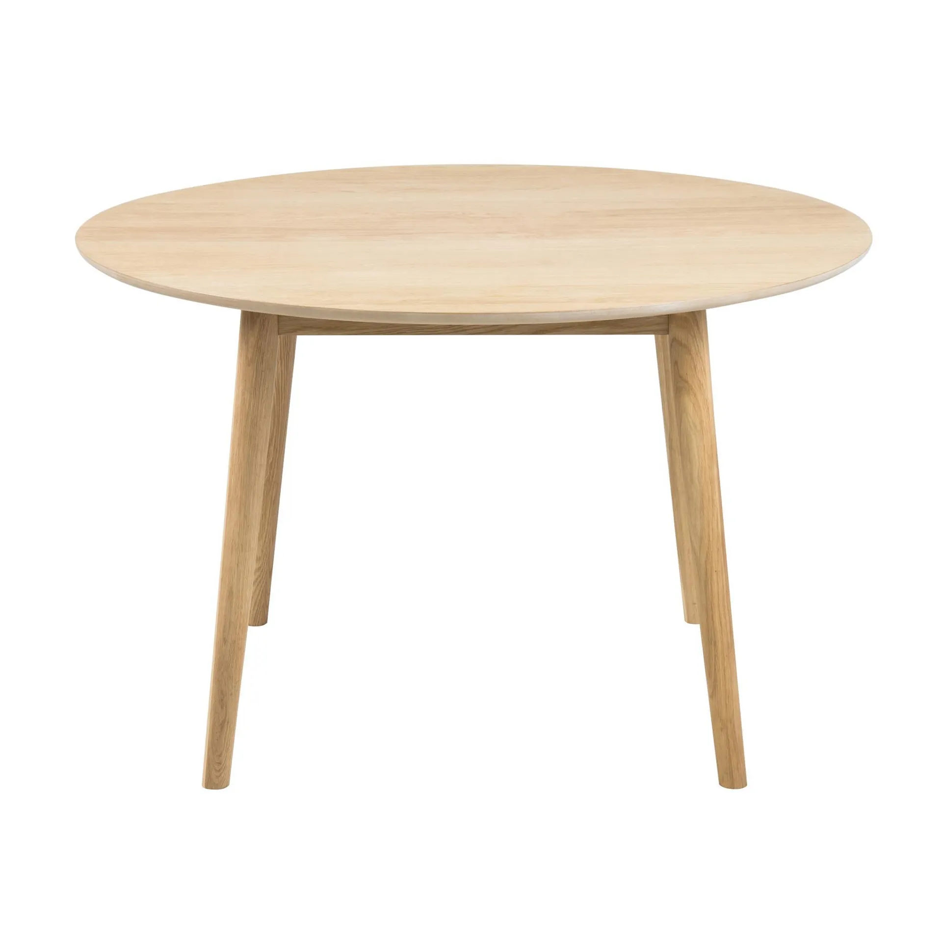 by fonQ basic Rounded Eettafel - Ø 120 cm - Eiken/Beige