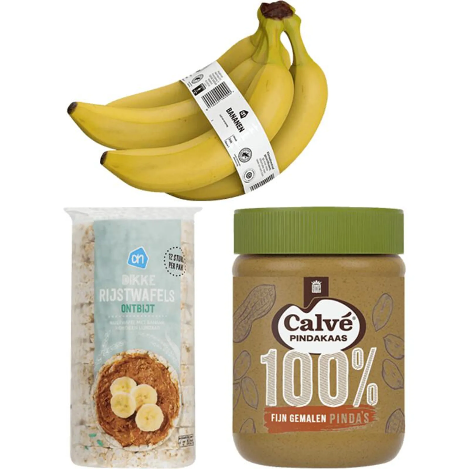 Calvé Pindakaas banaan rijstwafel pakket