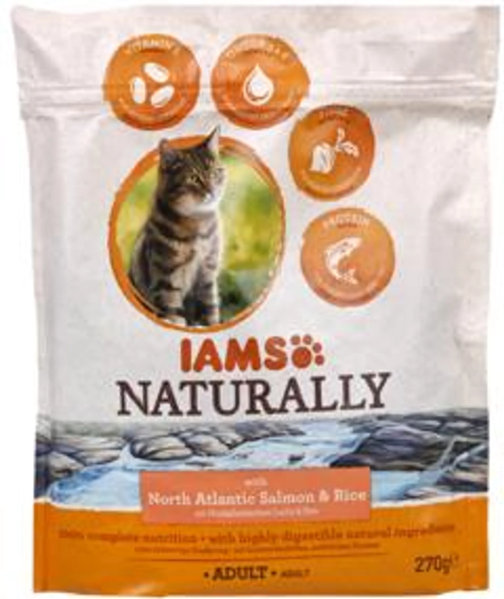 4 zakken Iamso Naturally Kattenvoer Adult 270g