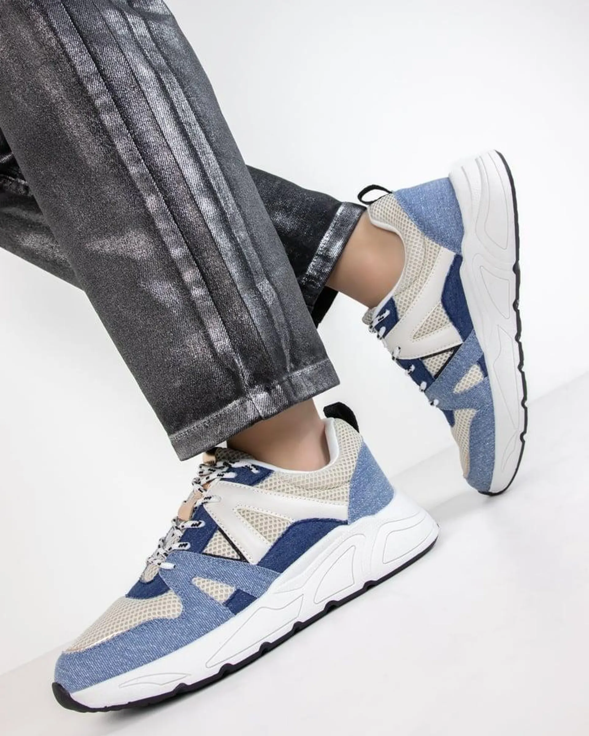 Lage sneakers - blauw