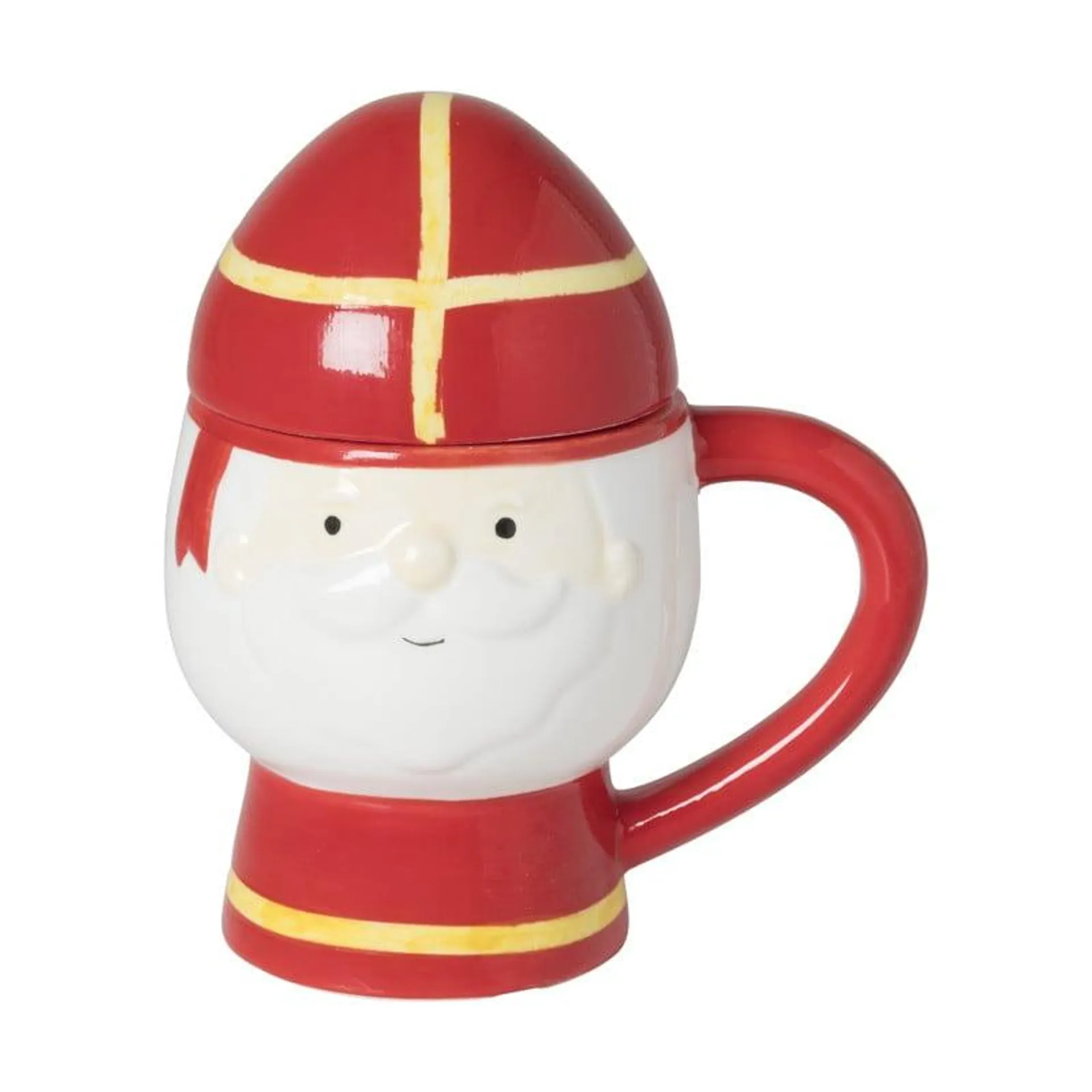 Sinterklaas mok - rood/geel/wit - 300 ml