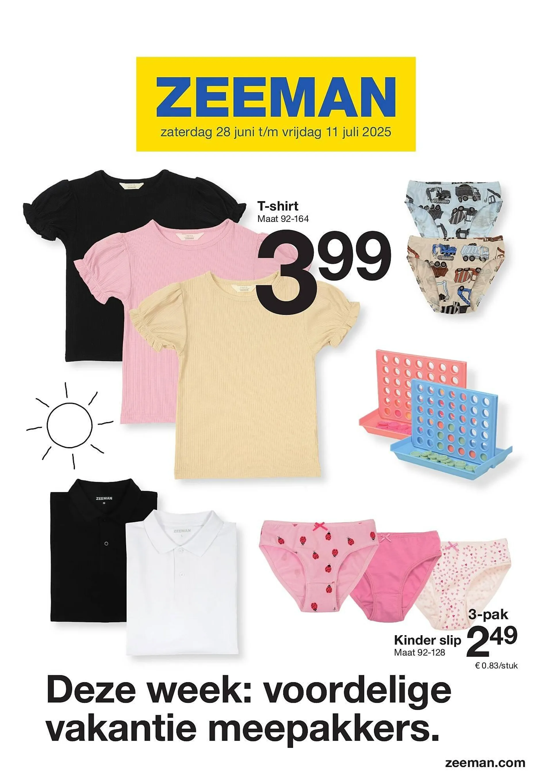 Zeeman folder van 28 juni tot 11 juli 2025 - Folder pagina 1