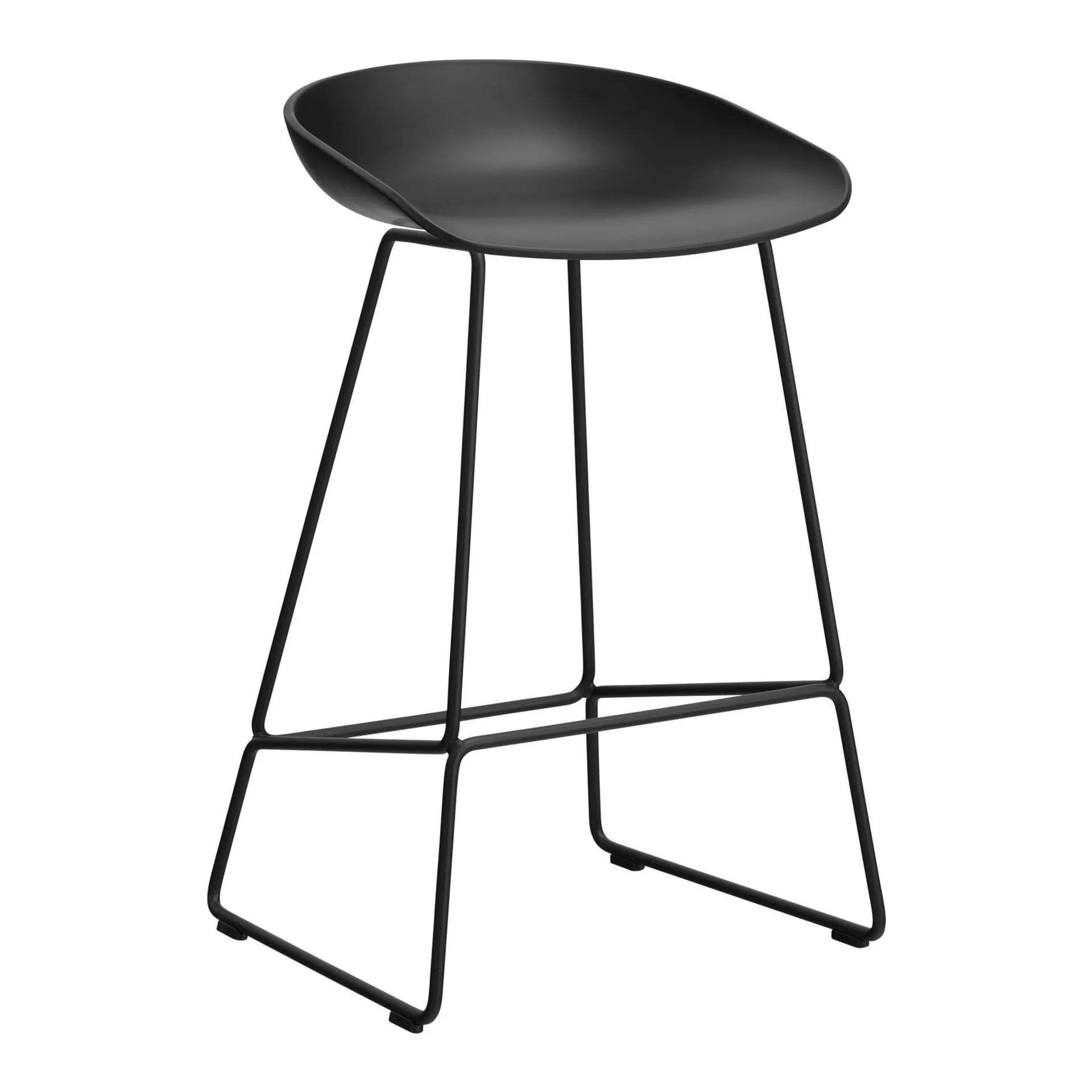 HAY About a Stool AAS38 Barkruk - H 65 cm - Black Steel - Black