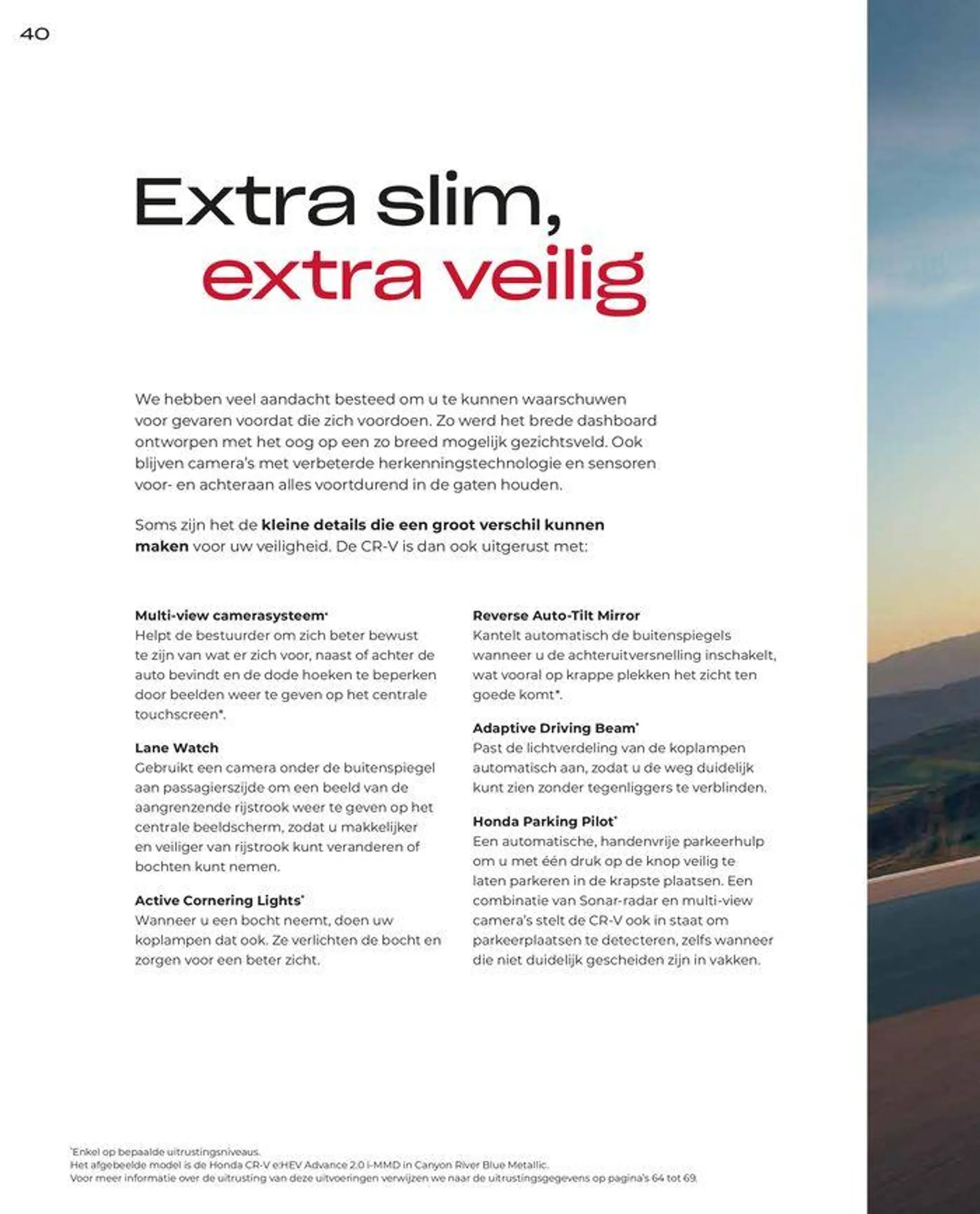 Honda CR-V e:HEV &amp; e:PHEV — Brochure van 28 juni tot 12 juli 2024 - Folder pagina 40