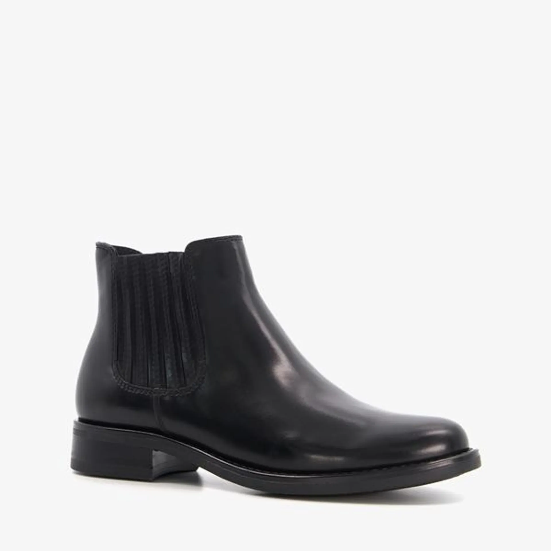 Zwarte chelsea boots voor dames van Hush Puppies. Gemaakt van leer met een ...