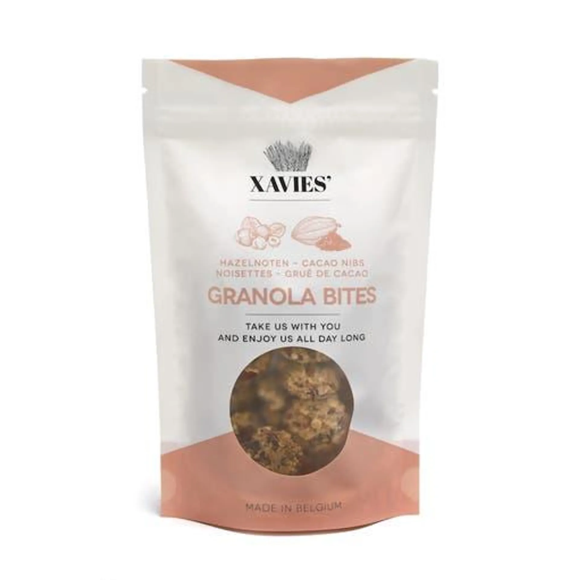 Granola Bites met hazelnoten en cacao nibs