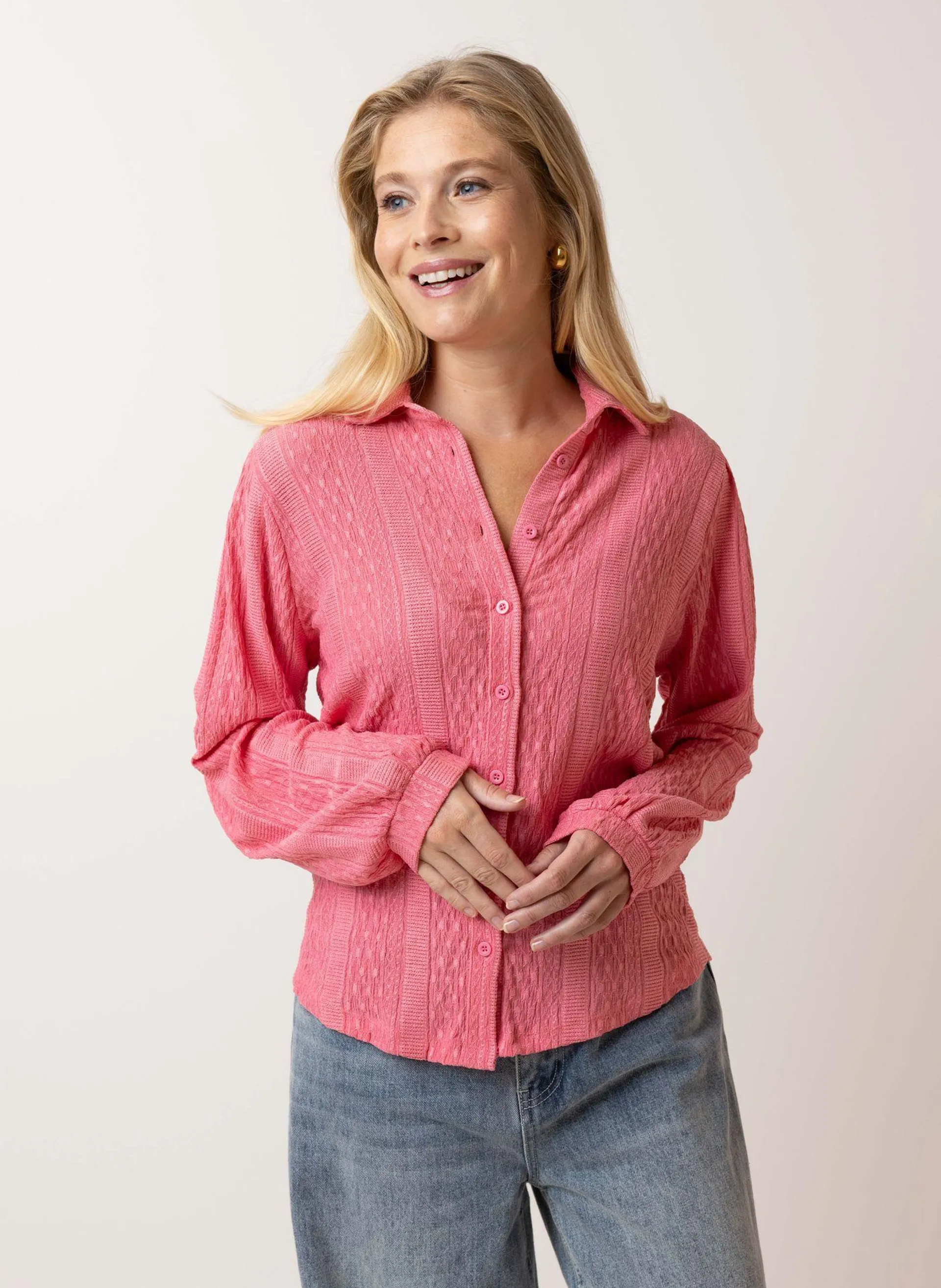 Roze blouse