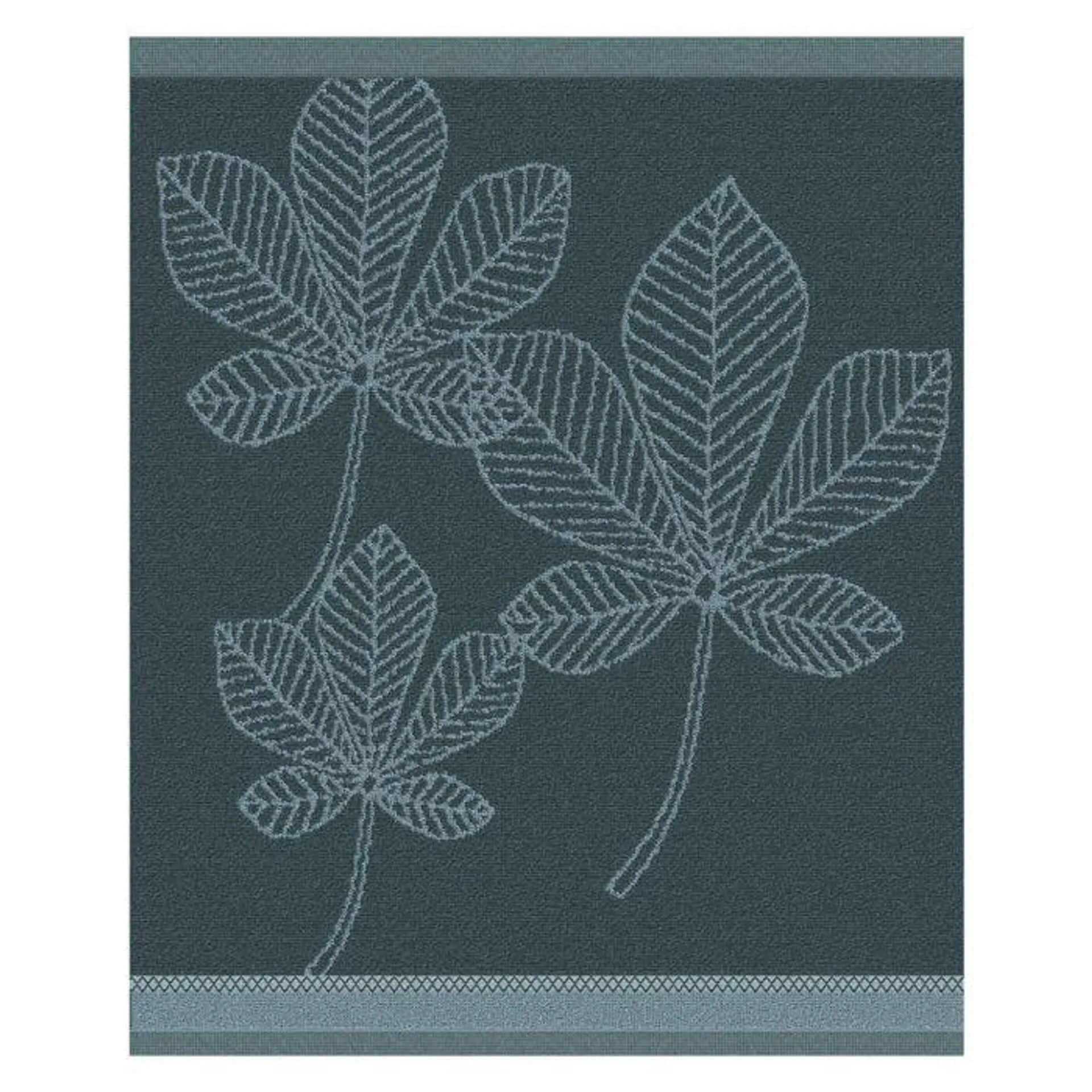 DDDDD Keukendoek Leaves 50x55cm - atlantic blue - set van 6