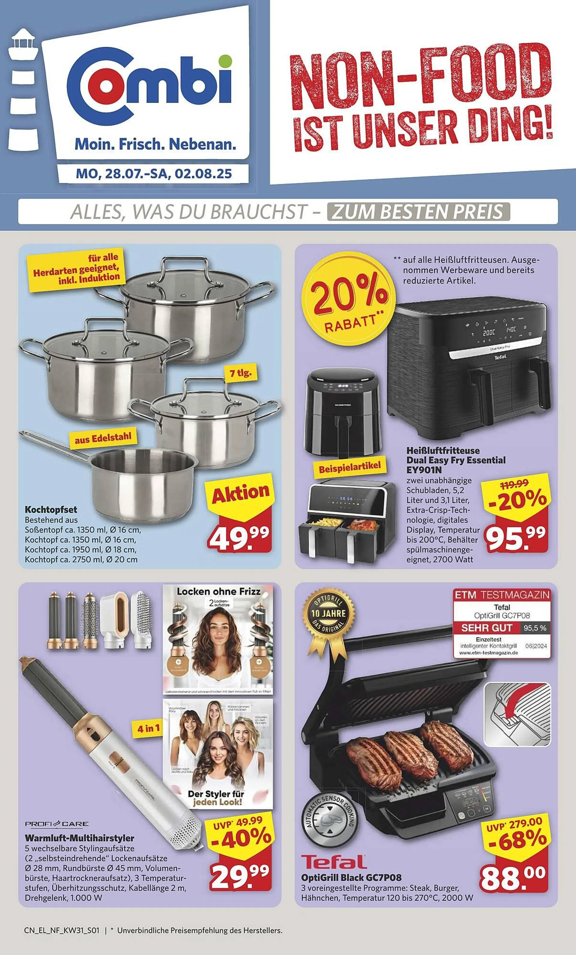 Combi Markt DE folder van 28 juli tot 2 augustus 2025 - Folder pagina 1