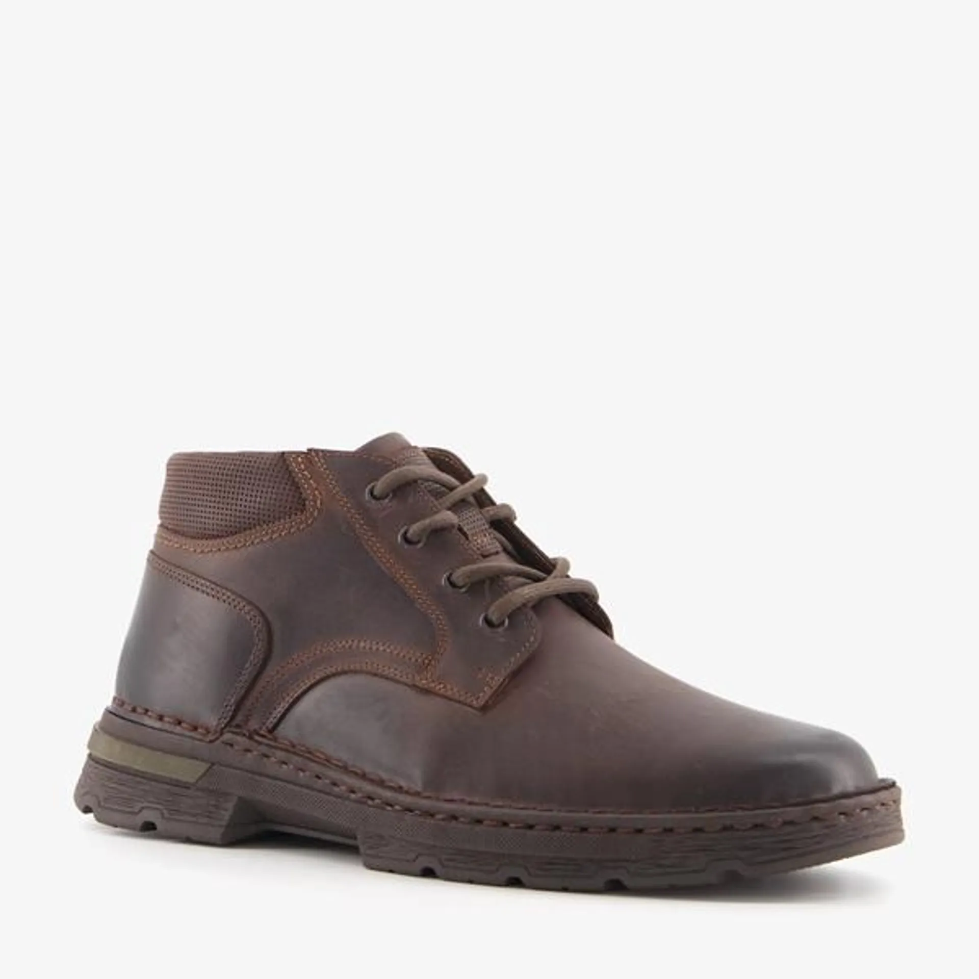 Hush Puppies leren heren veterboots donkerbruin