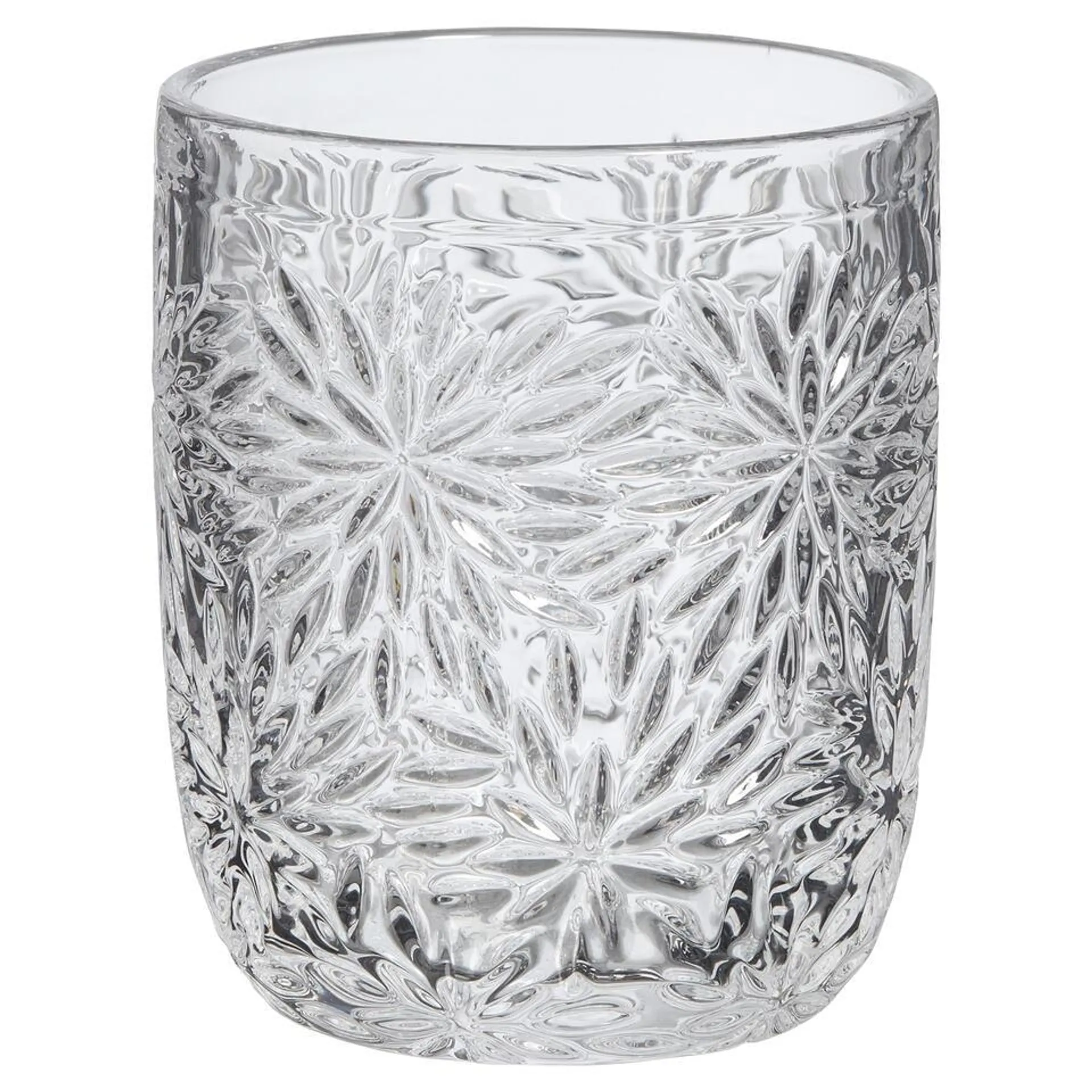 Drinkglas Carved Flower Transparant