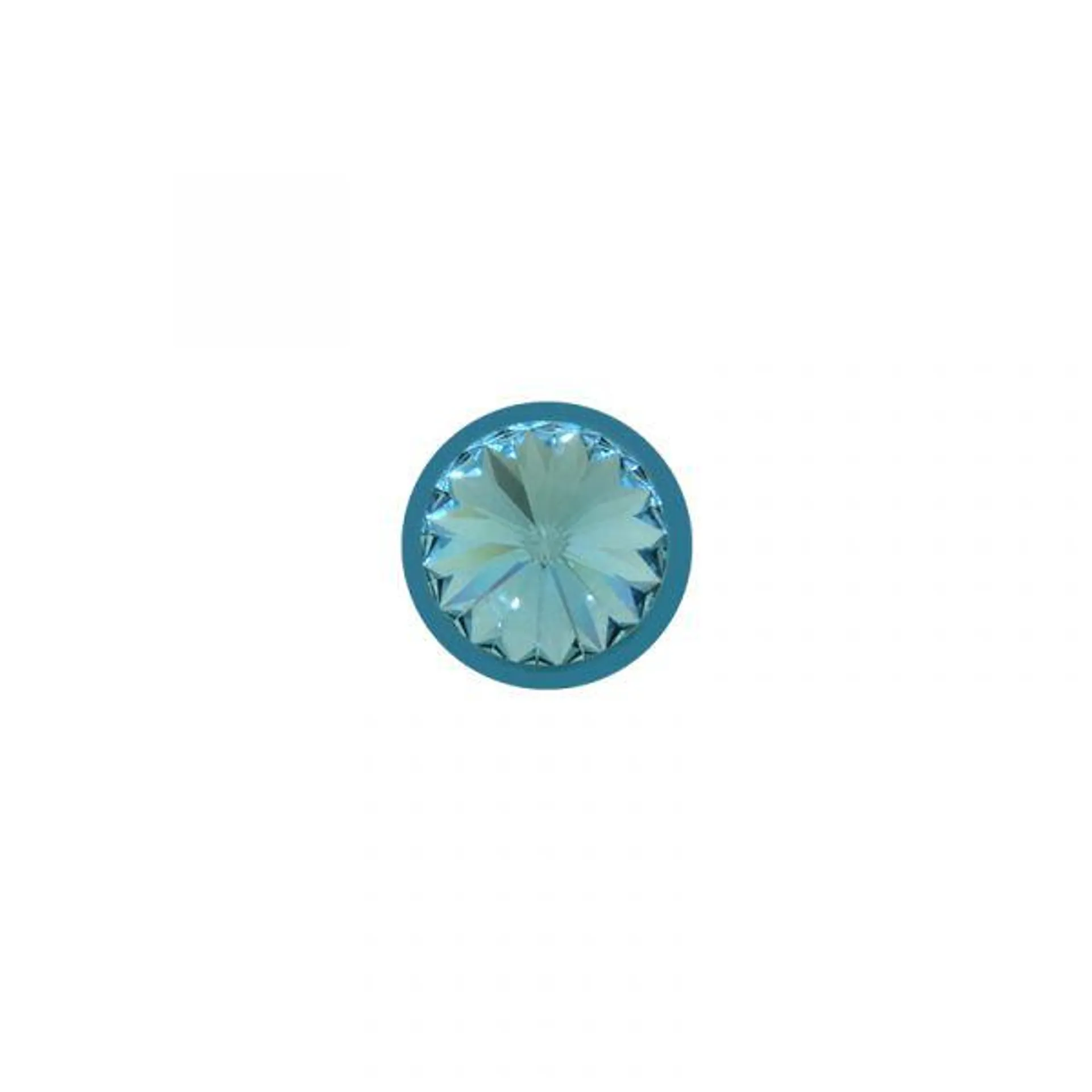 MY iMenso "aquamarine" "man made crystal" element Insignia 14mm (925/rhod-plated)