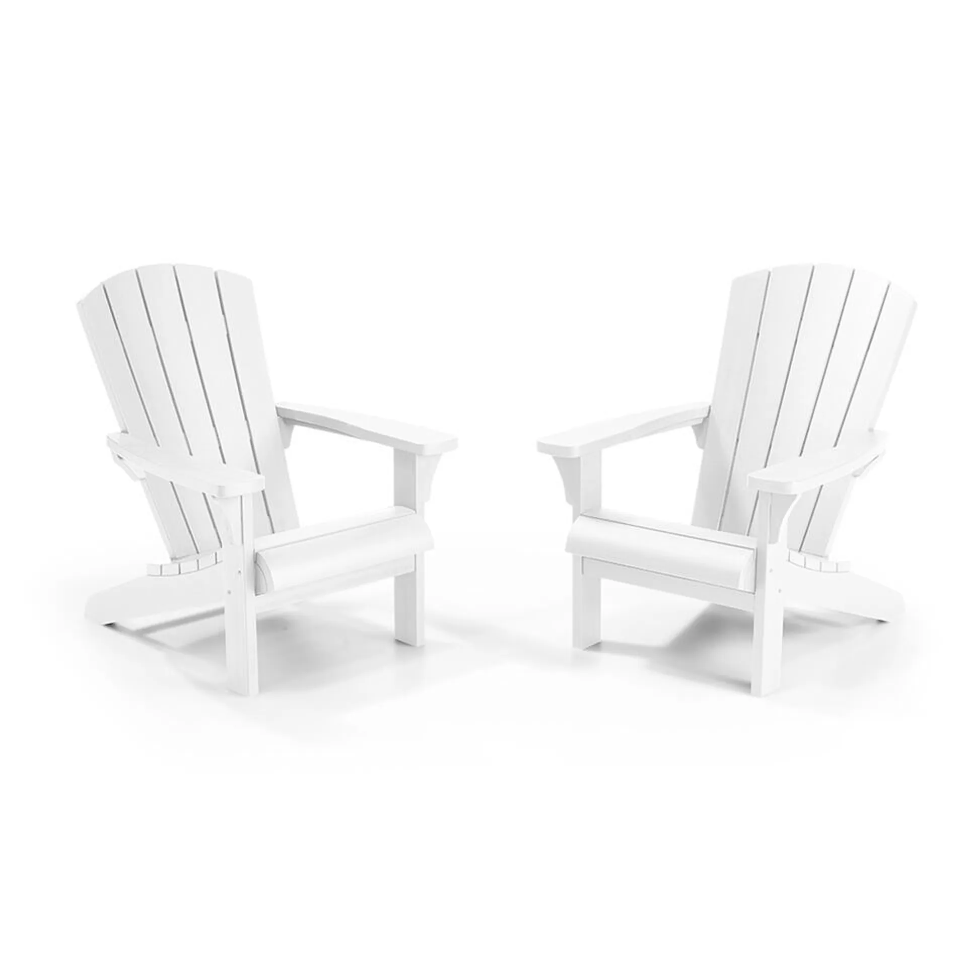 Keter Troy Adirondack Tuinstoel - 2 stuks - 81x80x96,5cm - Wit