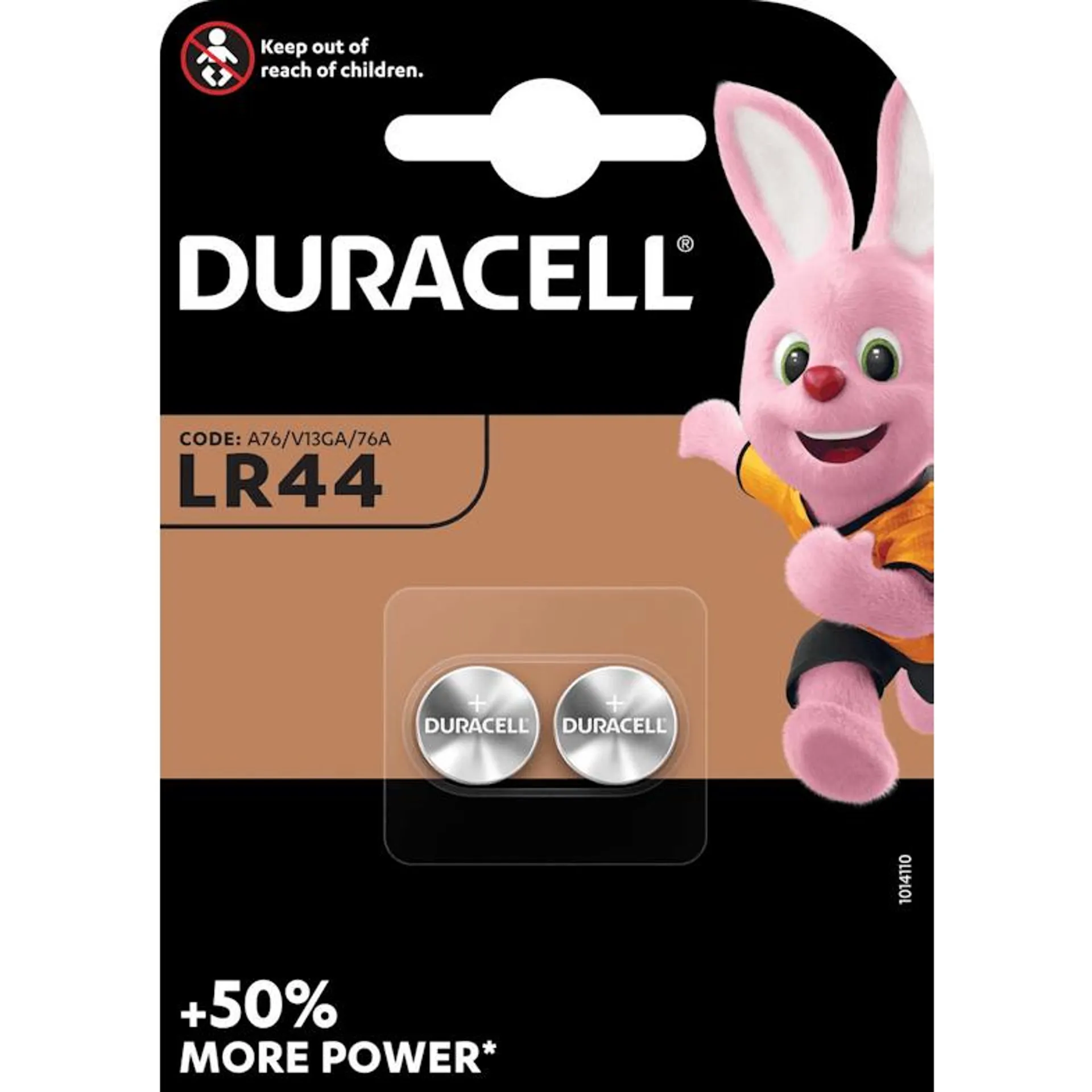 Duracell knoopcel Electronics LR44, blister van 2 stuks