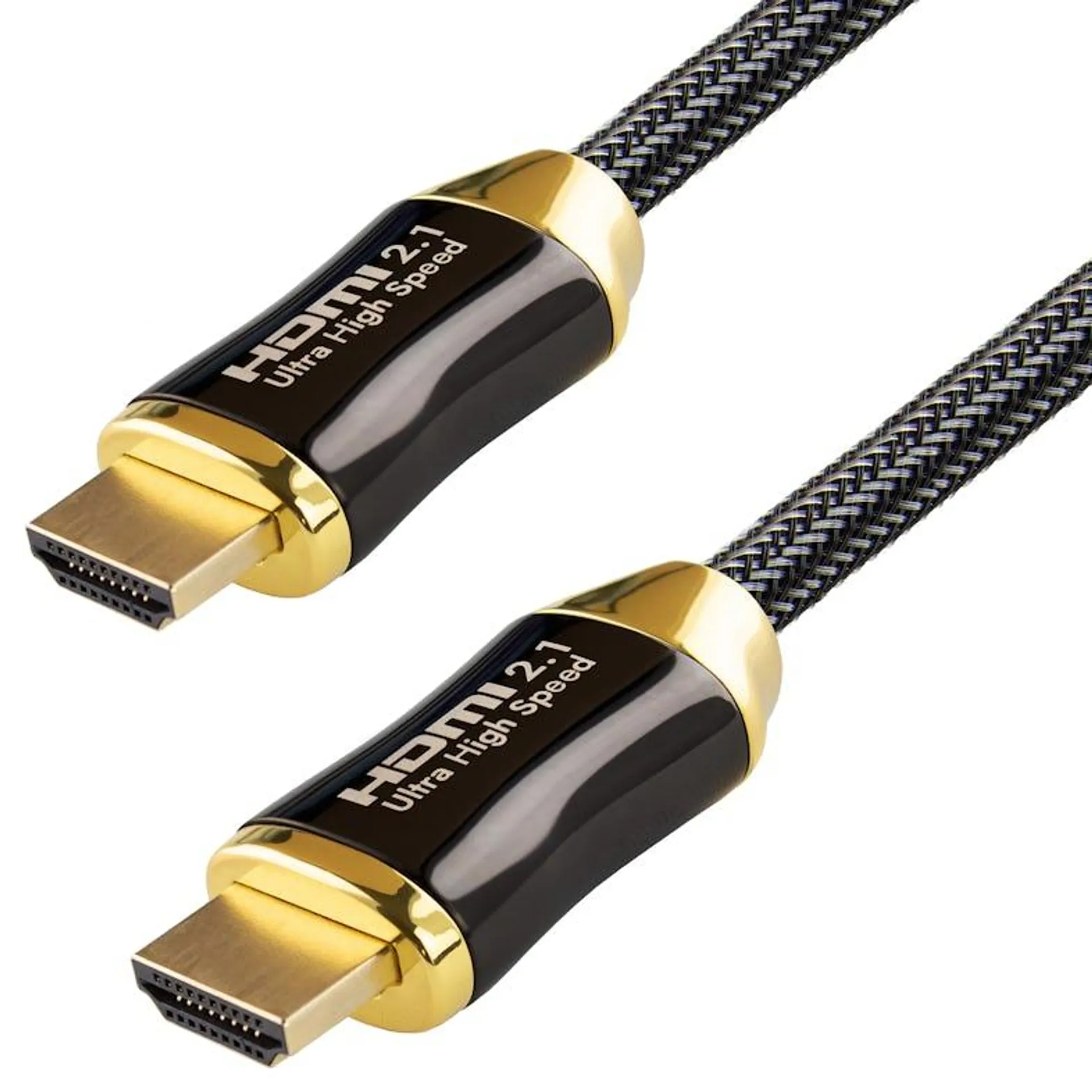 Qnected® HDMI 2.1 kabel 1 meter - Gecertificeerd - 4K 120Hz & 144Hz, 8K 60Hz Ultra HD - Charcoal Black