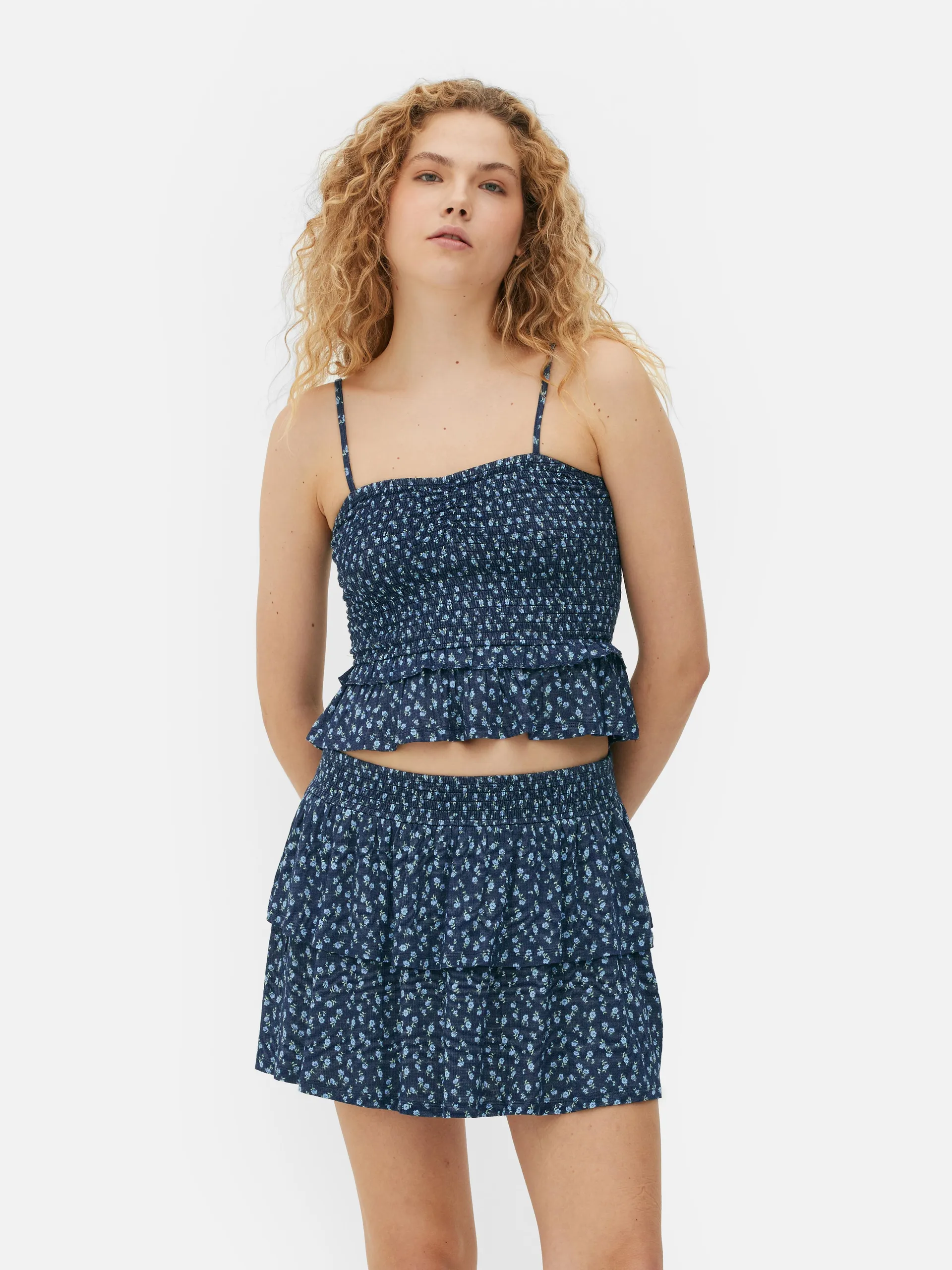 Co-ord Floral Shirred Cami Top