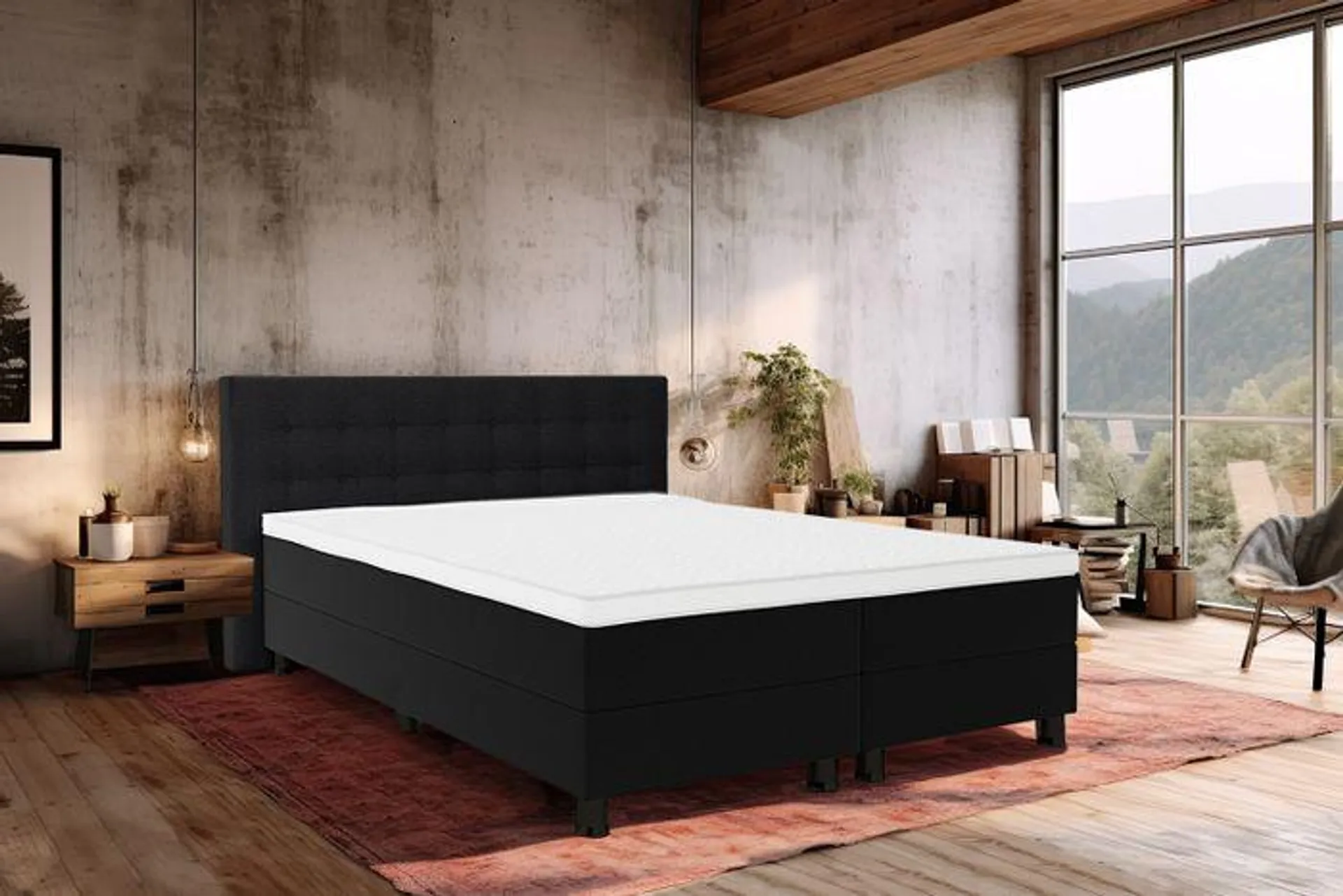 Aanbieding Boxspring Compleet Tymo - zwart