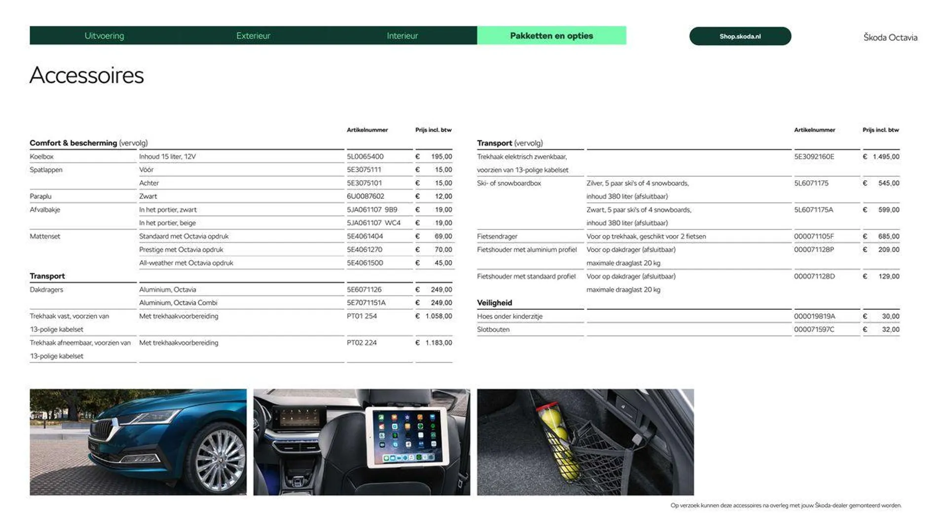 Škoda Octavia Combi prijslijst per 1 januari 2024 van 6 maart tot 6 maart 2025 - Folder pagina 21