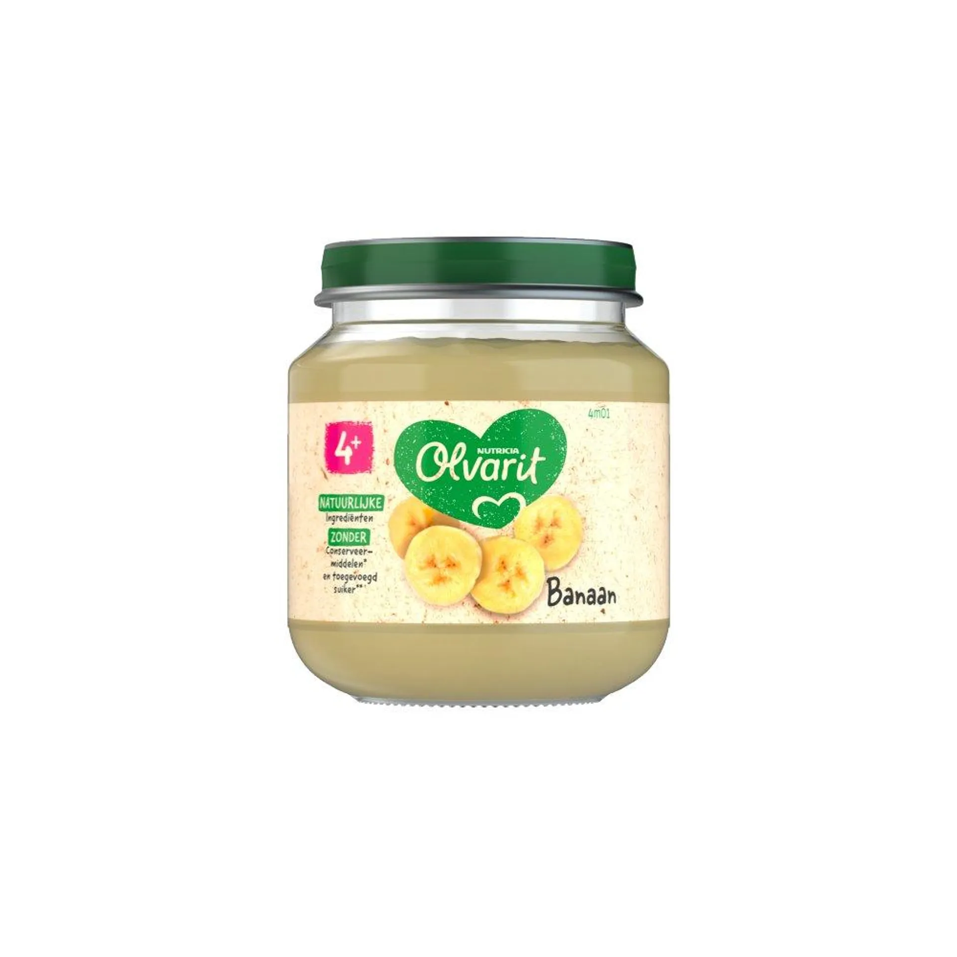 Olvarit Banaan 4+ Maanden 125 g