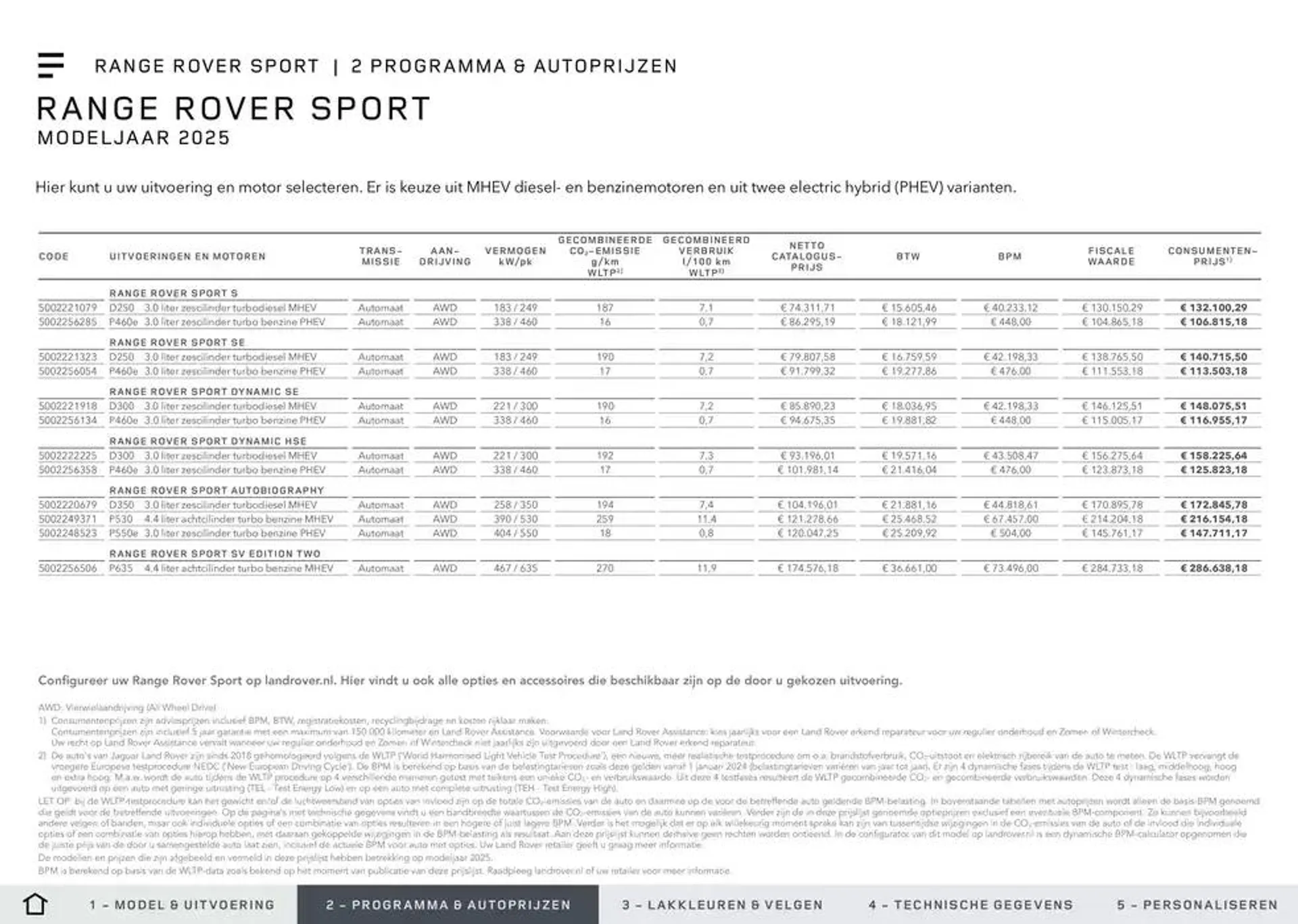 Range Rover Sport van 20 november tot 30 juni 2025 - Folder pagina 10