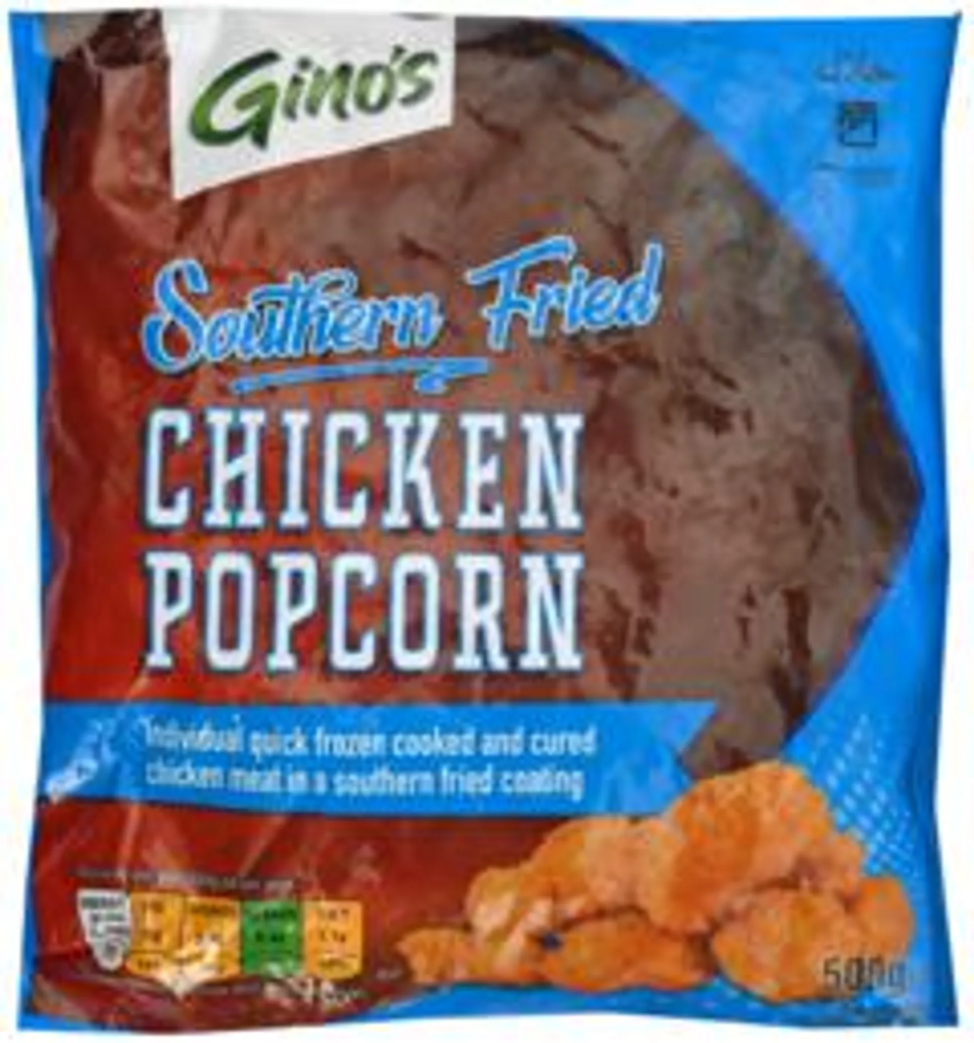 Gino's Southernfried Chicken Popcorn 500g