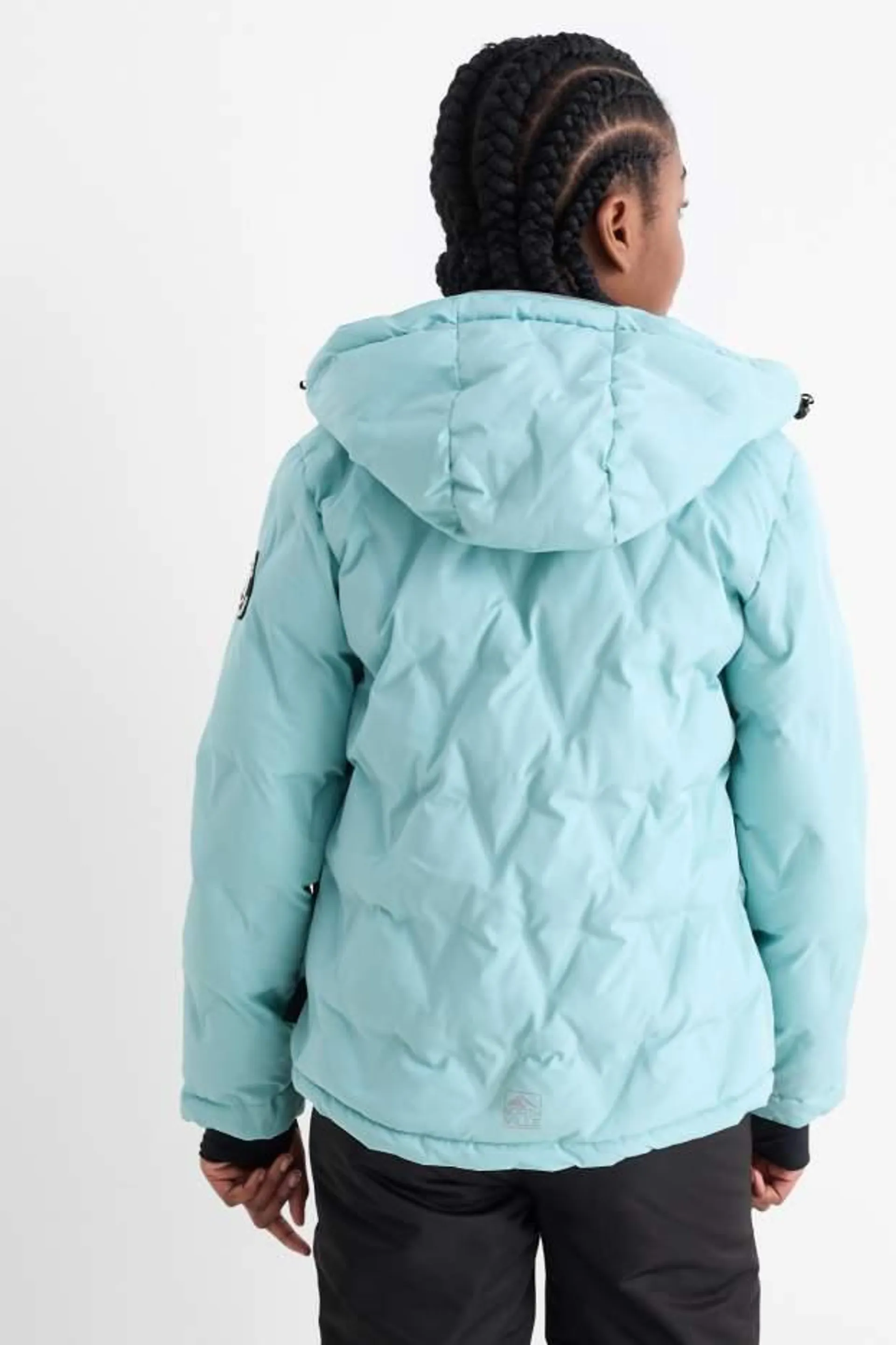 Ski jacket with hood - water-repellent