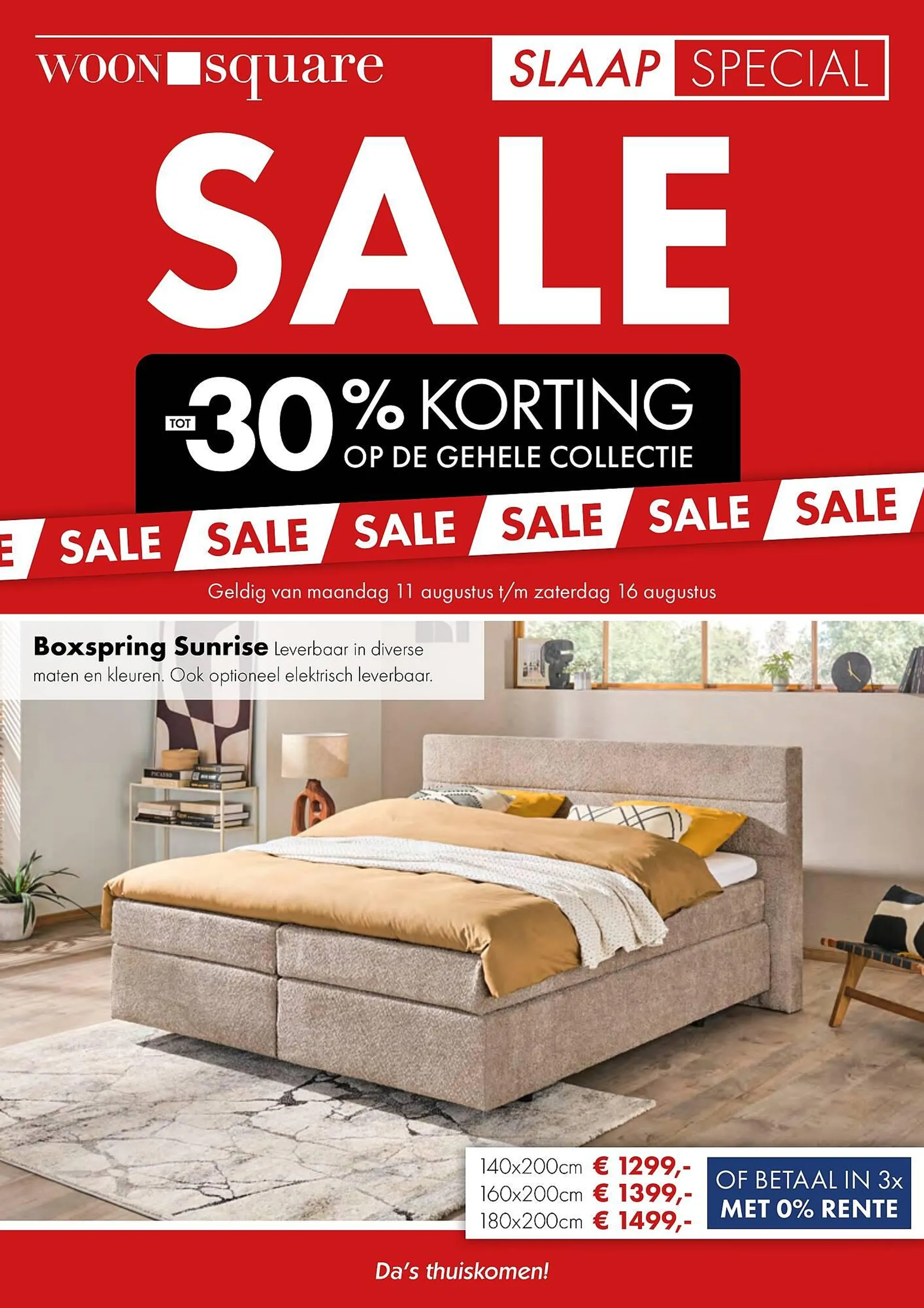 Woonsquare Slaap folder van 18 augustus tot 23 augustus 2025 - Folder pagina 1